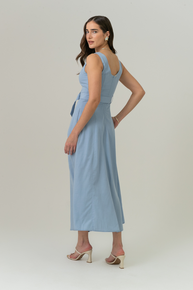 9038735 - Vestido Chemisier De Alças AZUL 9038735 - Vestido Chemisier De Alças AZUL