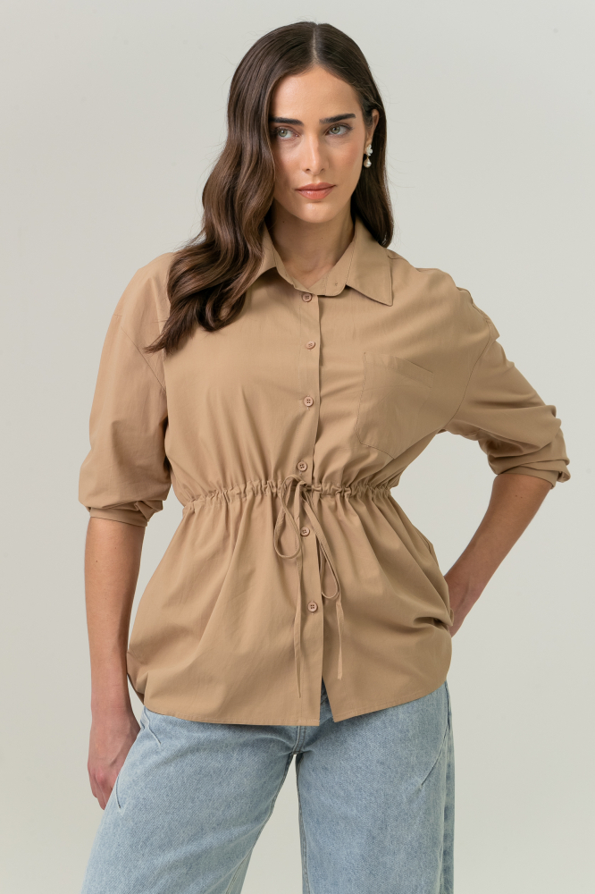 9038736 - Camisa Parka Com Túnel BEGE