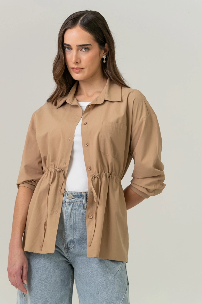 9038736 - Camisa Parka Com Túnel BEGE - Imagem 1