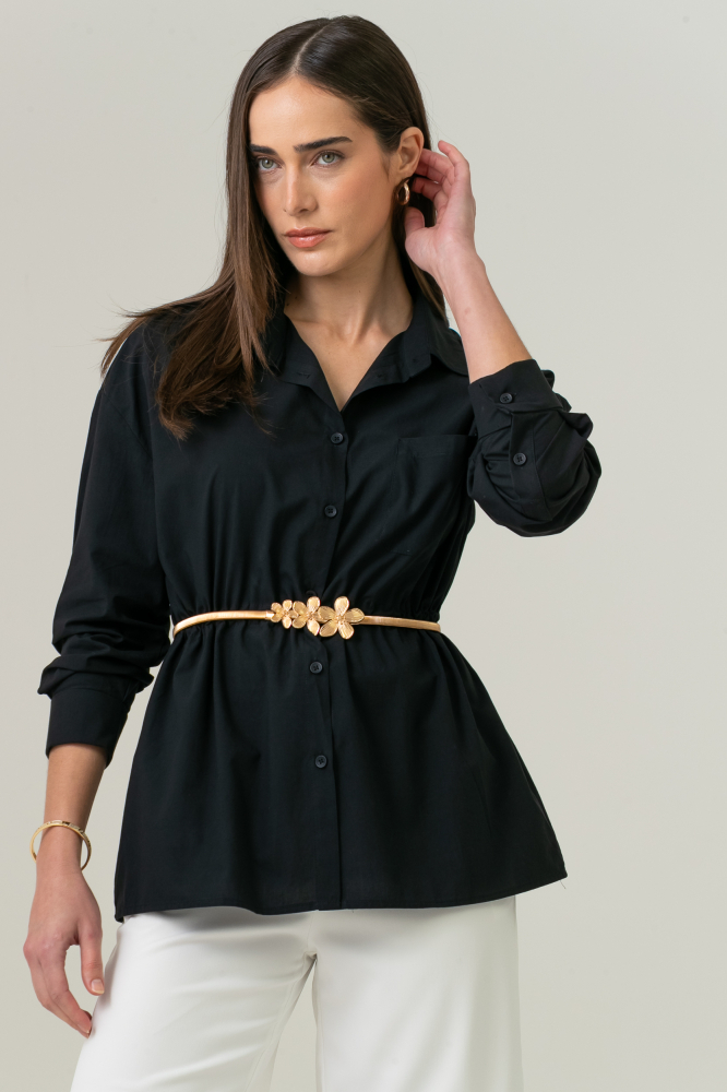 9038736 - Camisa Parka Com Túnel PRETO