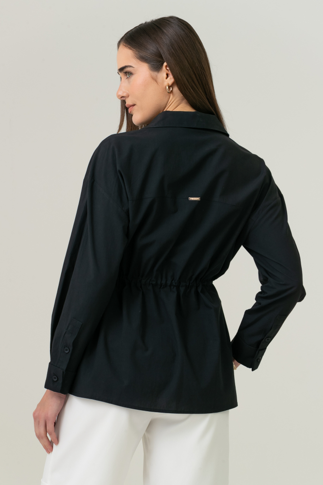 9038736 - Camisa Parka Com Túnel PRETO
