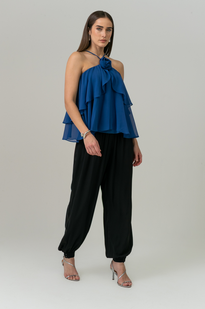 9038738 - Blusa Chiffon  AZUL