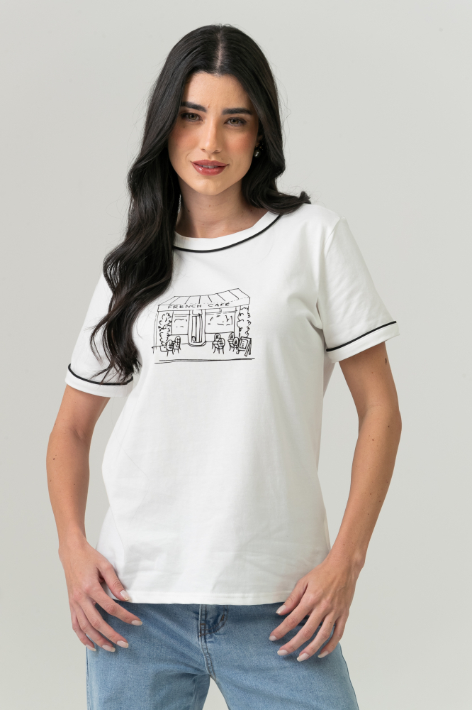 9038804 - Camiseta French Café OFF-WHITE
