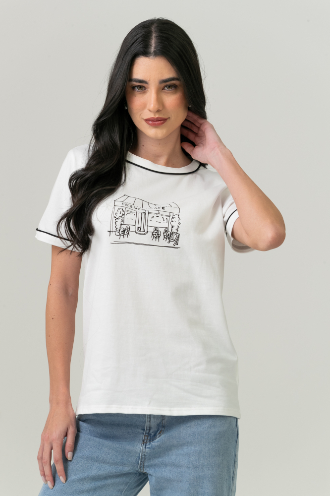 9038804 - Camiseta French Café OFF-WHITE