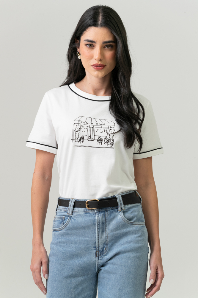 9038804 - Camiseta French Café OFF-WHITE