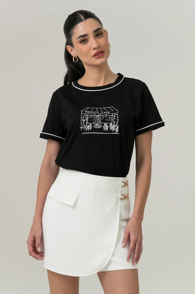 9038804 - Camiseta French Café PRETO 9038804 - Camiseta French Café PRETO - Imagem 1