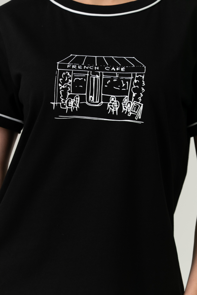 9038804 - Camiseta French Café PRETO 9038804 - Camiseta French Café PRETO