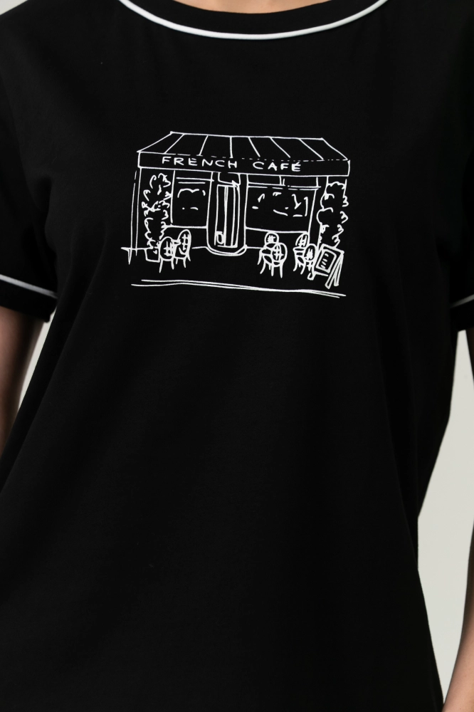 9038804 - Camiseta French Café PRETO 9038804 - Camiseta French Café PRETO - Imagem 2