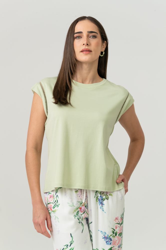 9038906 - Camiseta Com Entremeios VERDE 9038906 - Camiseta Com Entremeios VERDE