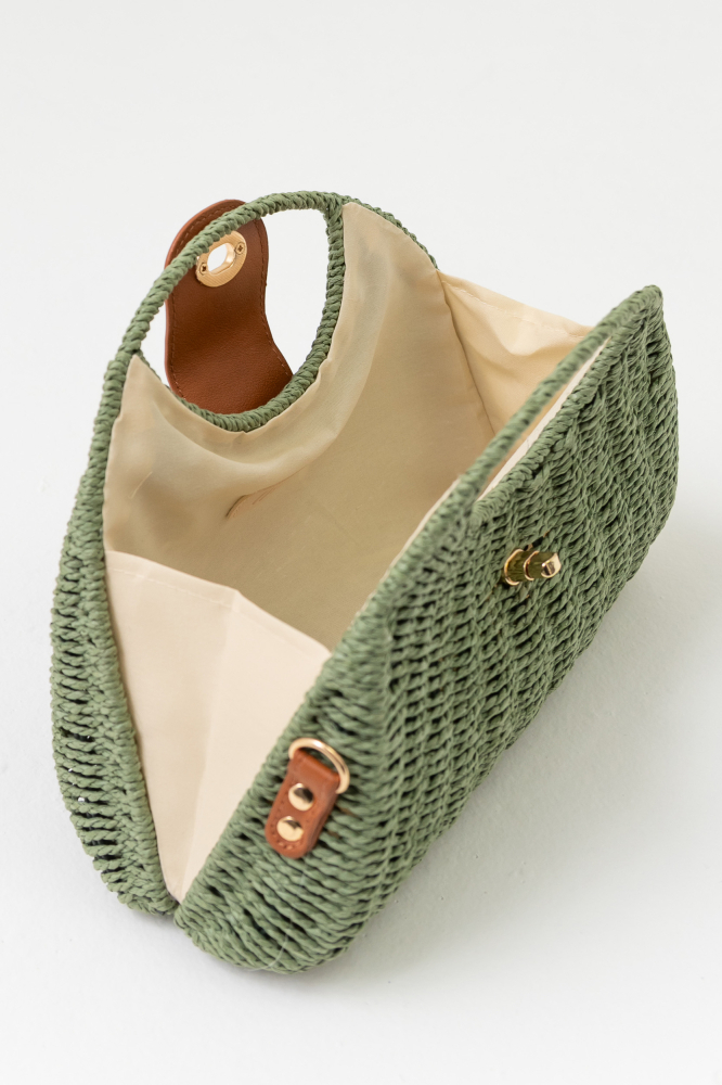 9039001 - Bolsa Palha Com Fecho Torniquete VERDE 9039001 - Bolsa Palha Com Fecho Torniquete VERDE
