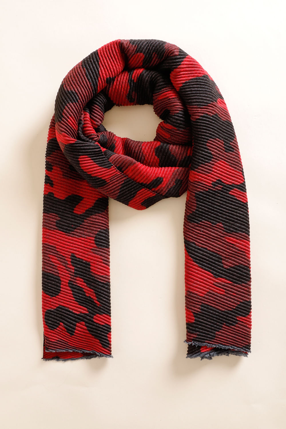 9030530 - Echarpe Camuflado Sarjado  VERMELHO