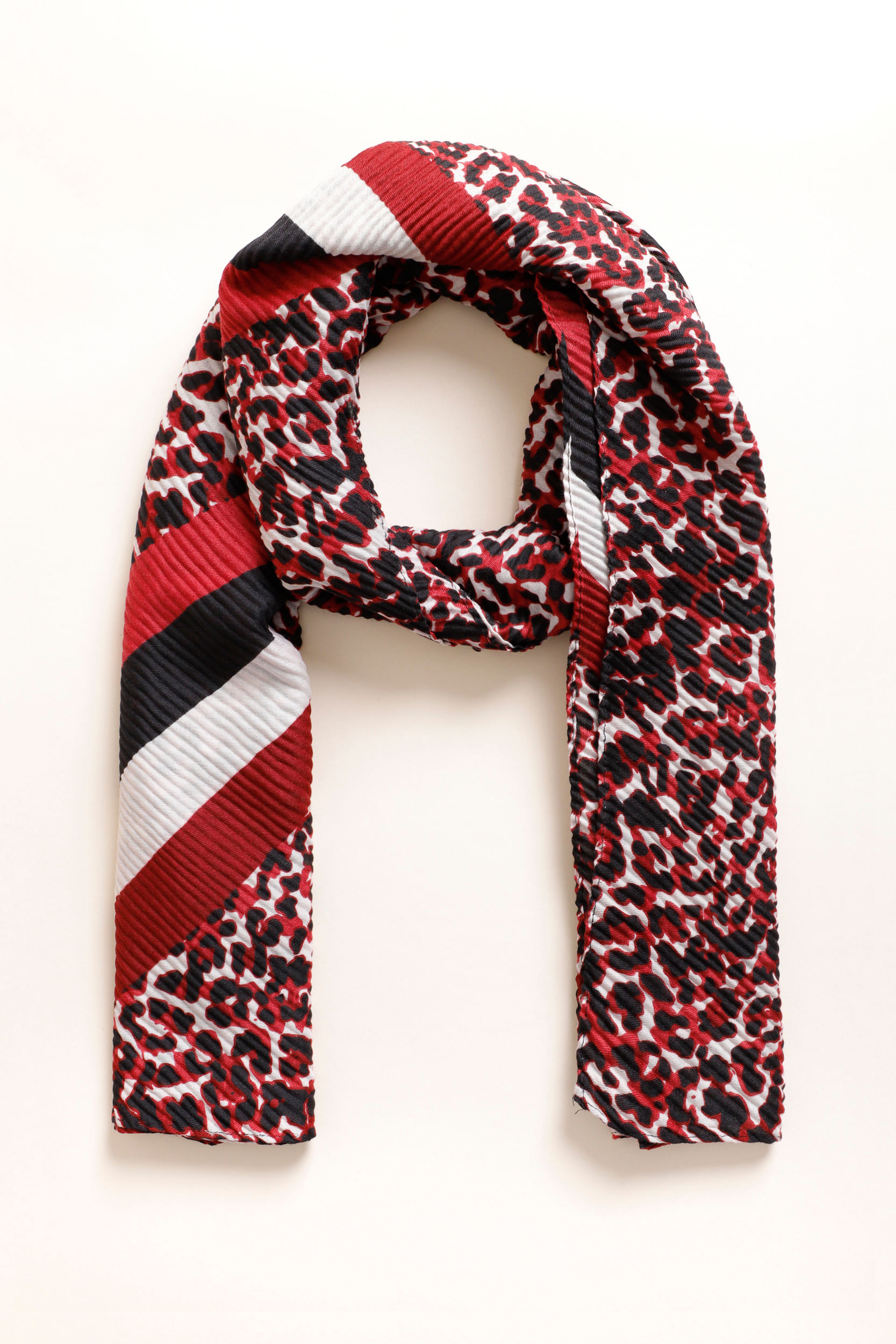 9030747 - Echarpe Animal Print  VINHO