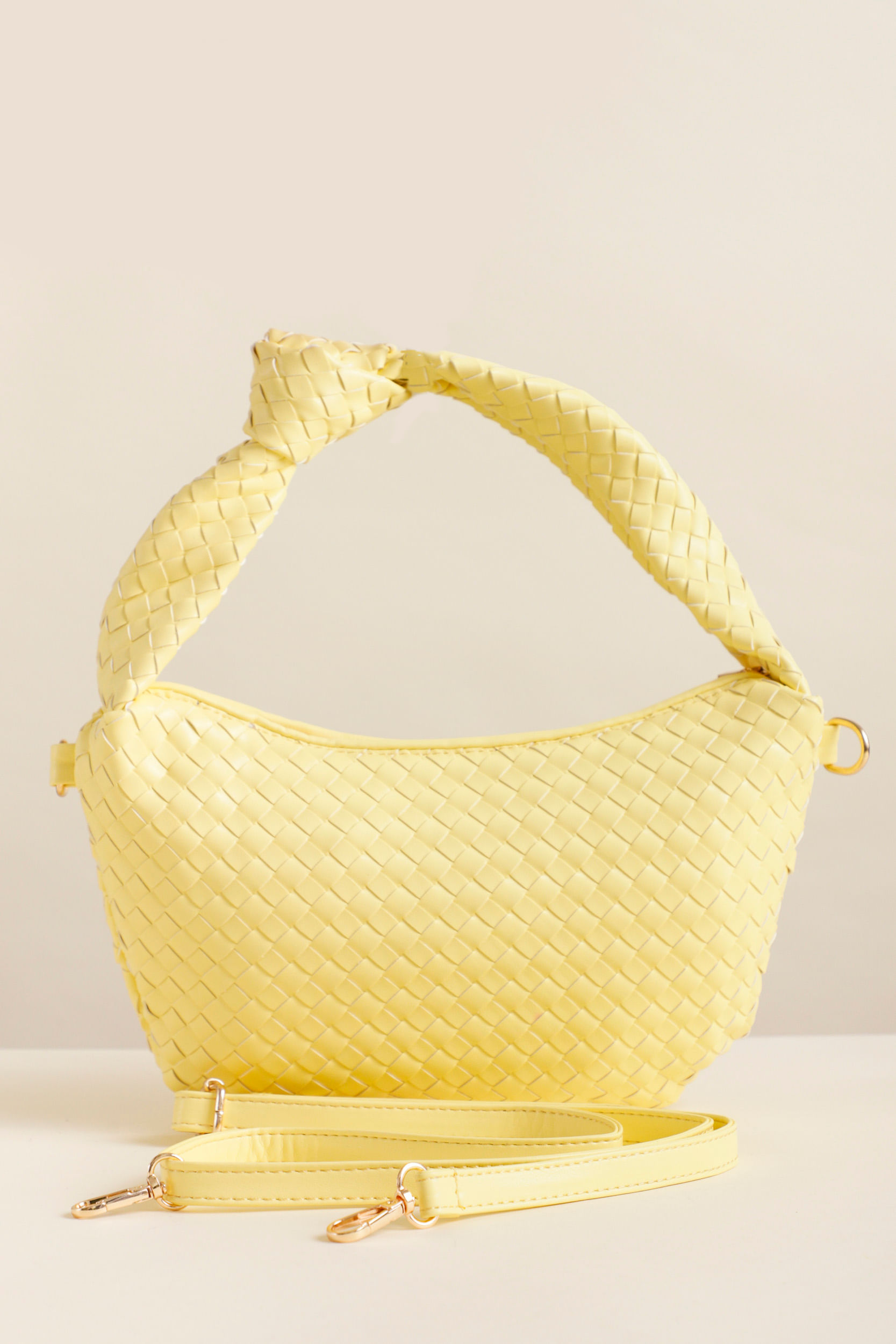9033506 - Bolsa Hobo Trama Tressê   AMARELO