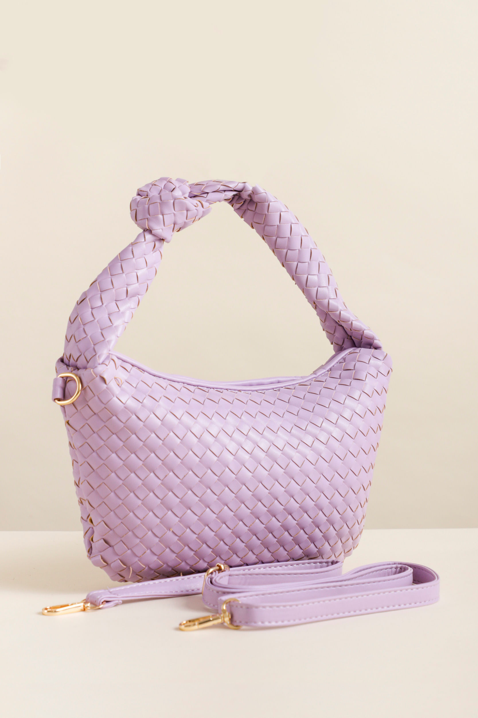 9033506 - Bolsa Hobo Trama Tressê   LILAS