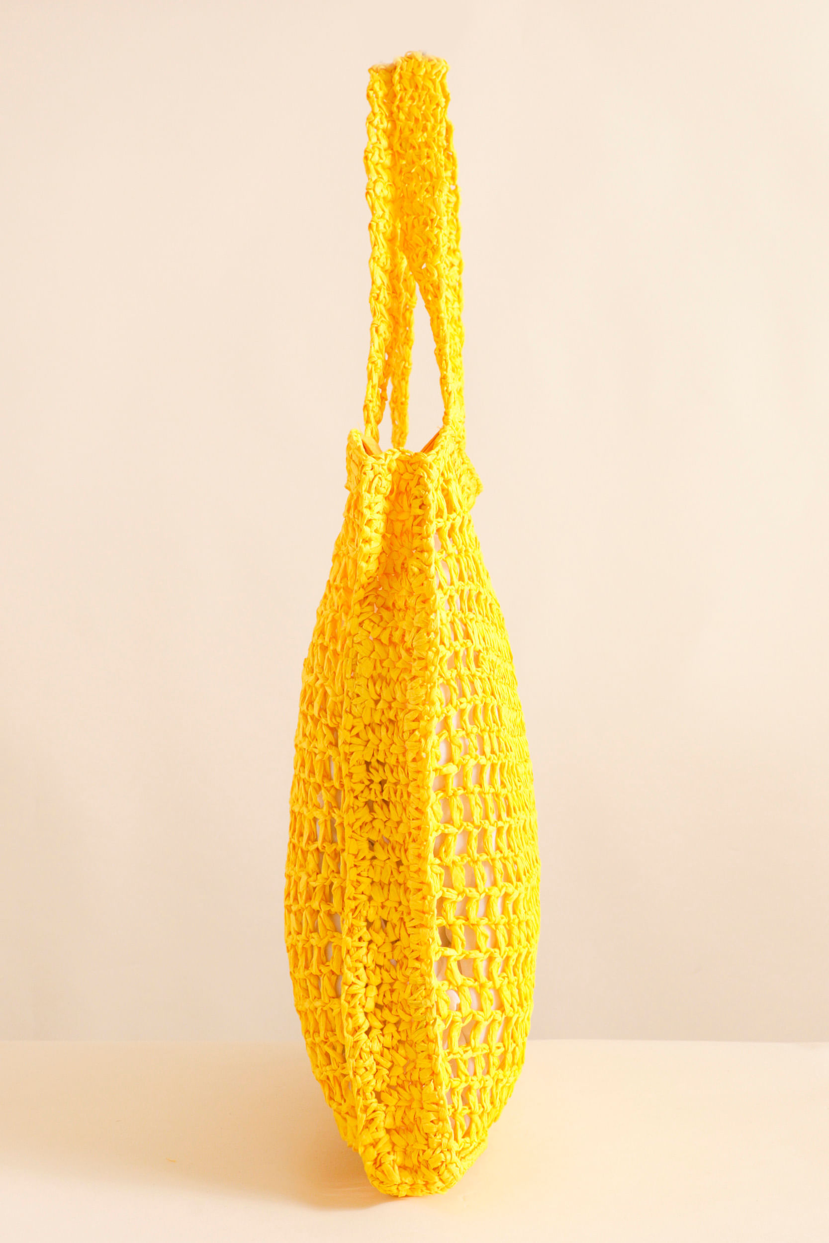 9033641 - Bolsa Grande Crochê AMARELO - Imagem 2