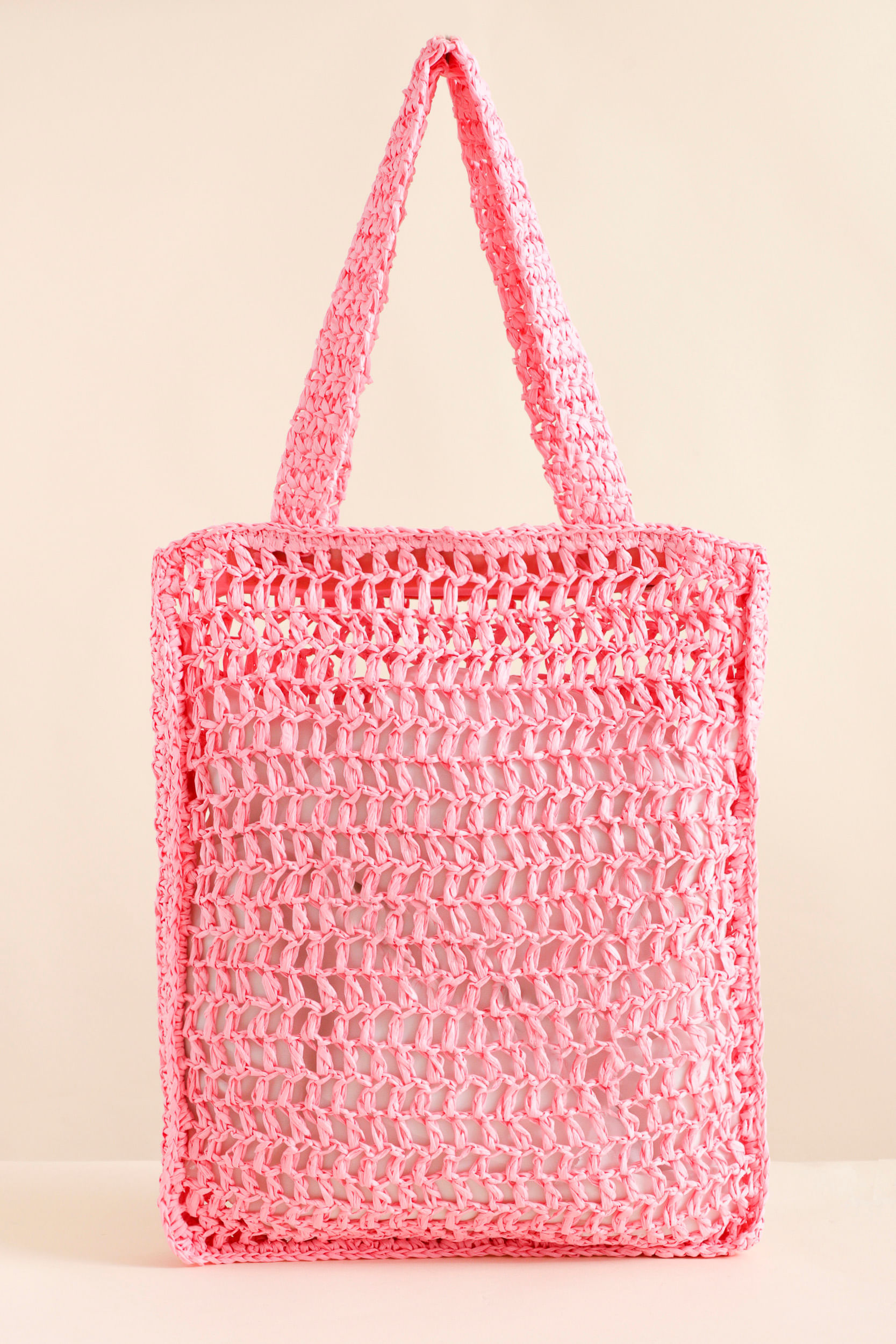 9033641 - Bolsa Grande Crochê ROSA 9033641 - Bolsa Grande Crochê ROSA