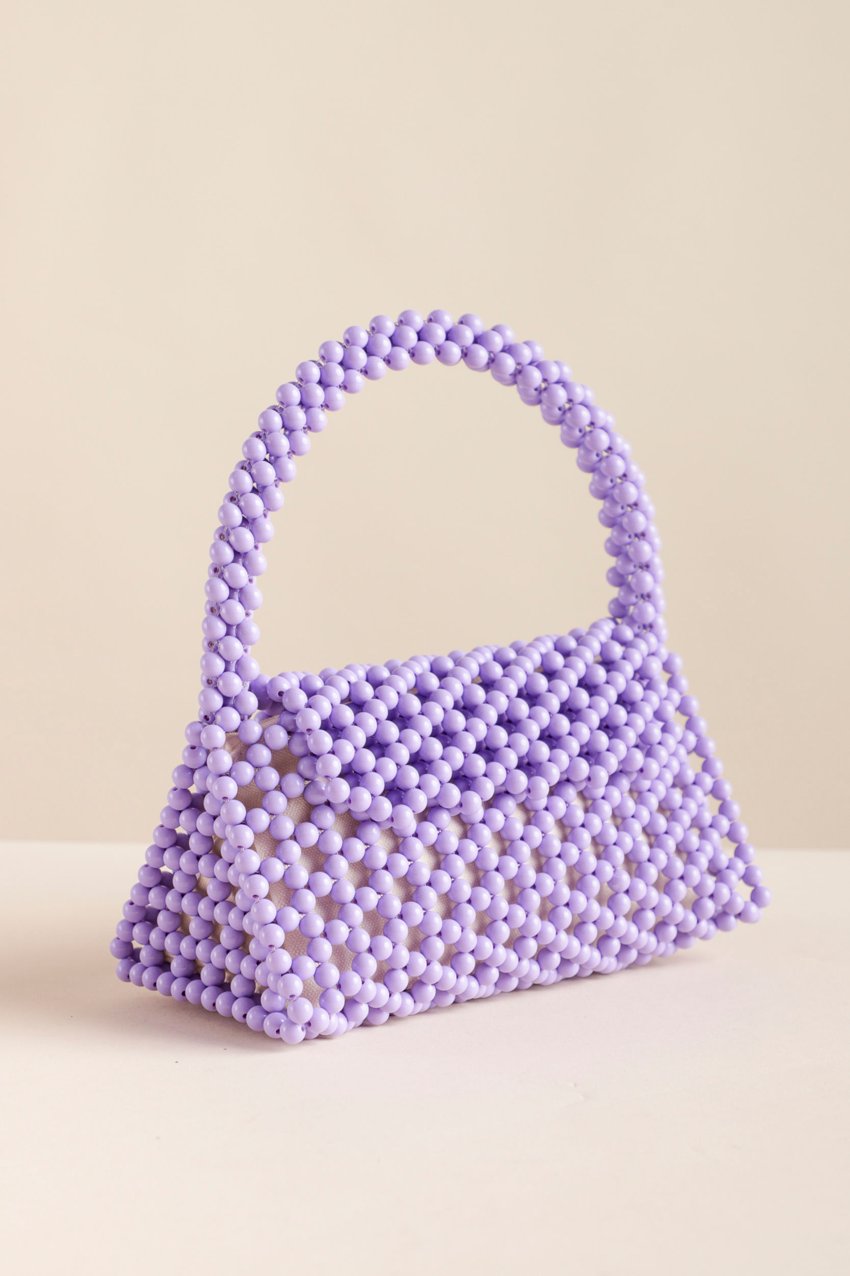 9033517 - Bolsa Miçanga Tipo Baguete  LILAS