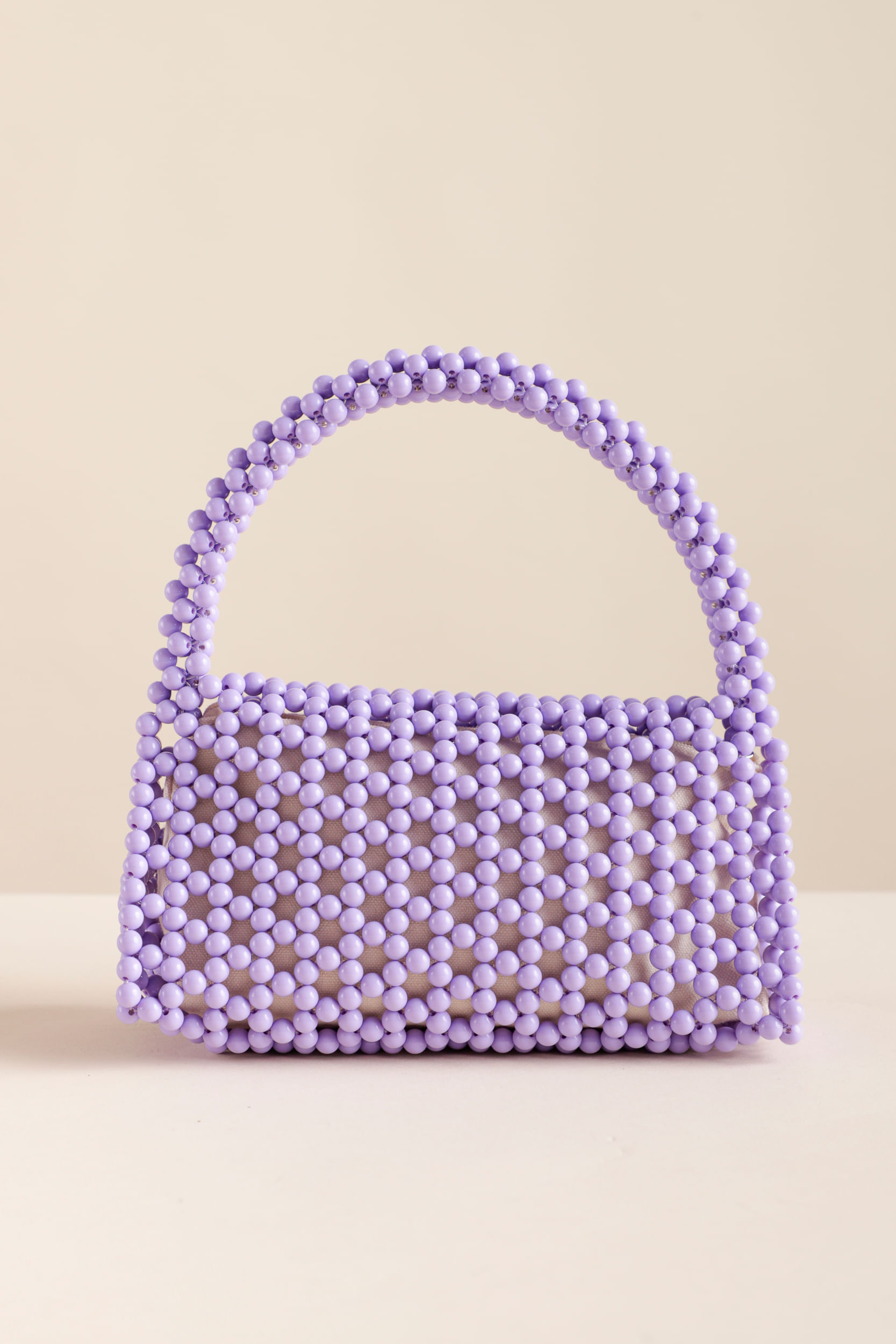 9033517 - Bolsa Miçanga Tipo Baguete  LILAS
