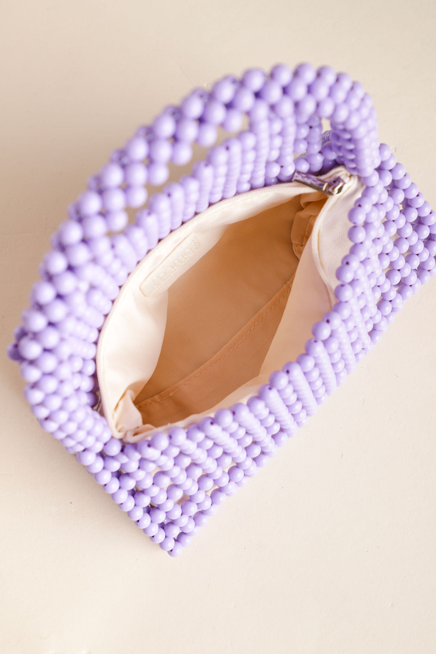 9033517 - Bolsa Miçanga Tipo Baguete  LILAS