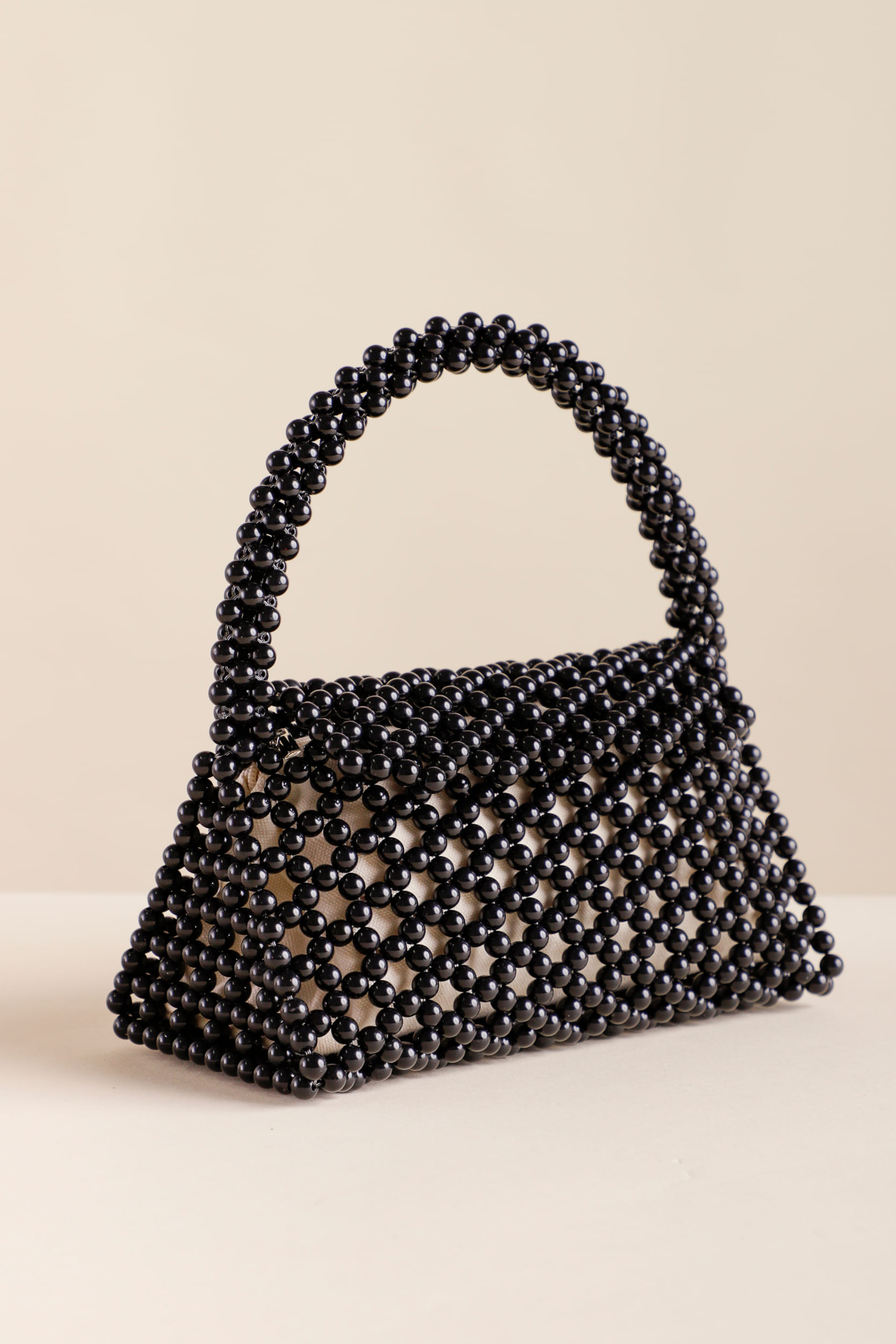 9033517 - Bolsa Miçanga Tipo Baguete  PRETO