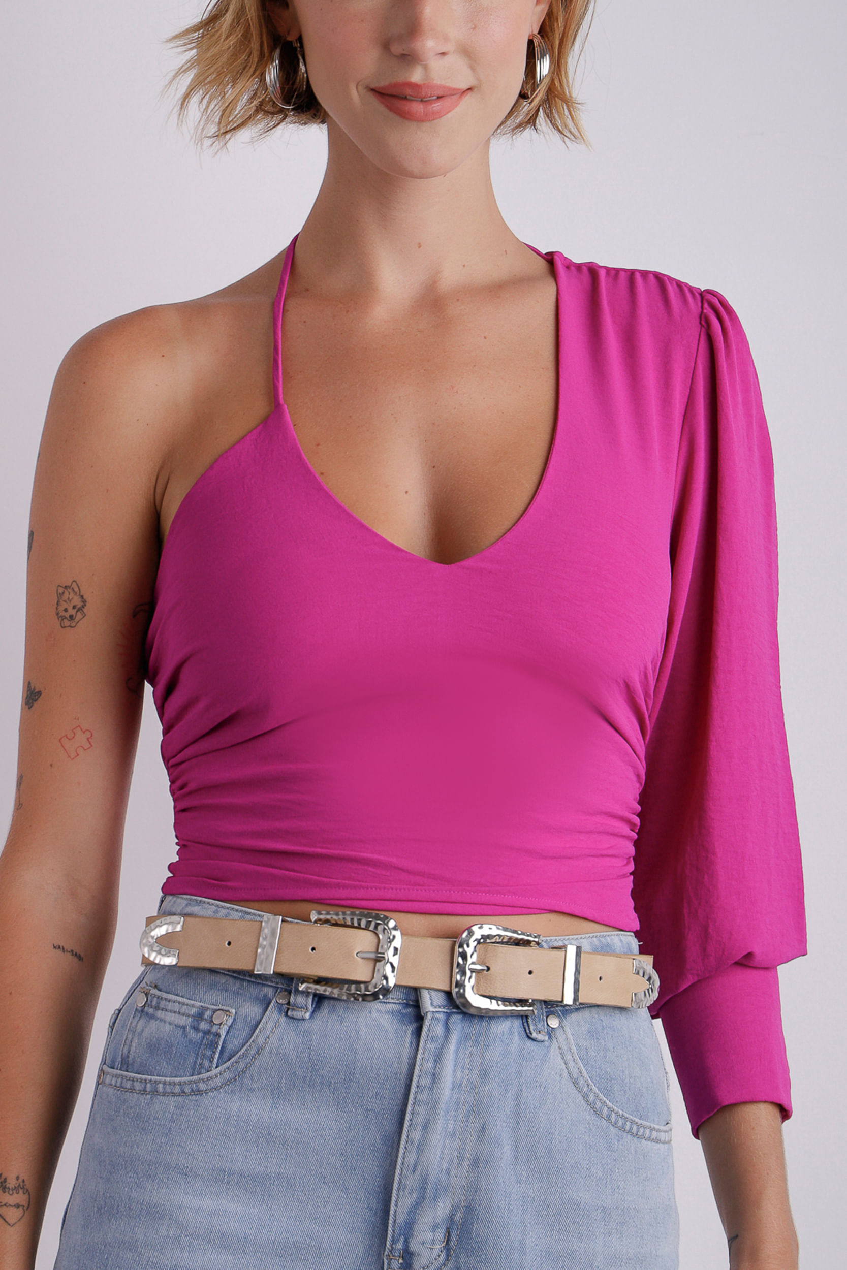 9033933 - Blusa Manga Assimétrica FÚCSIA 9033933 - Blusa Manga Assimétrica FÚCSIA