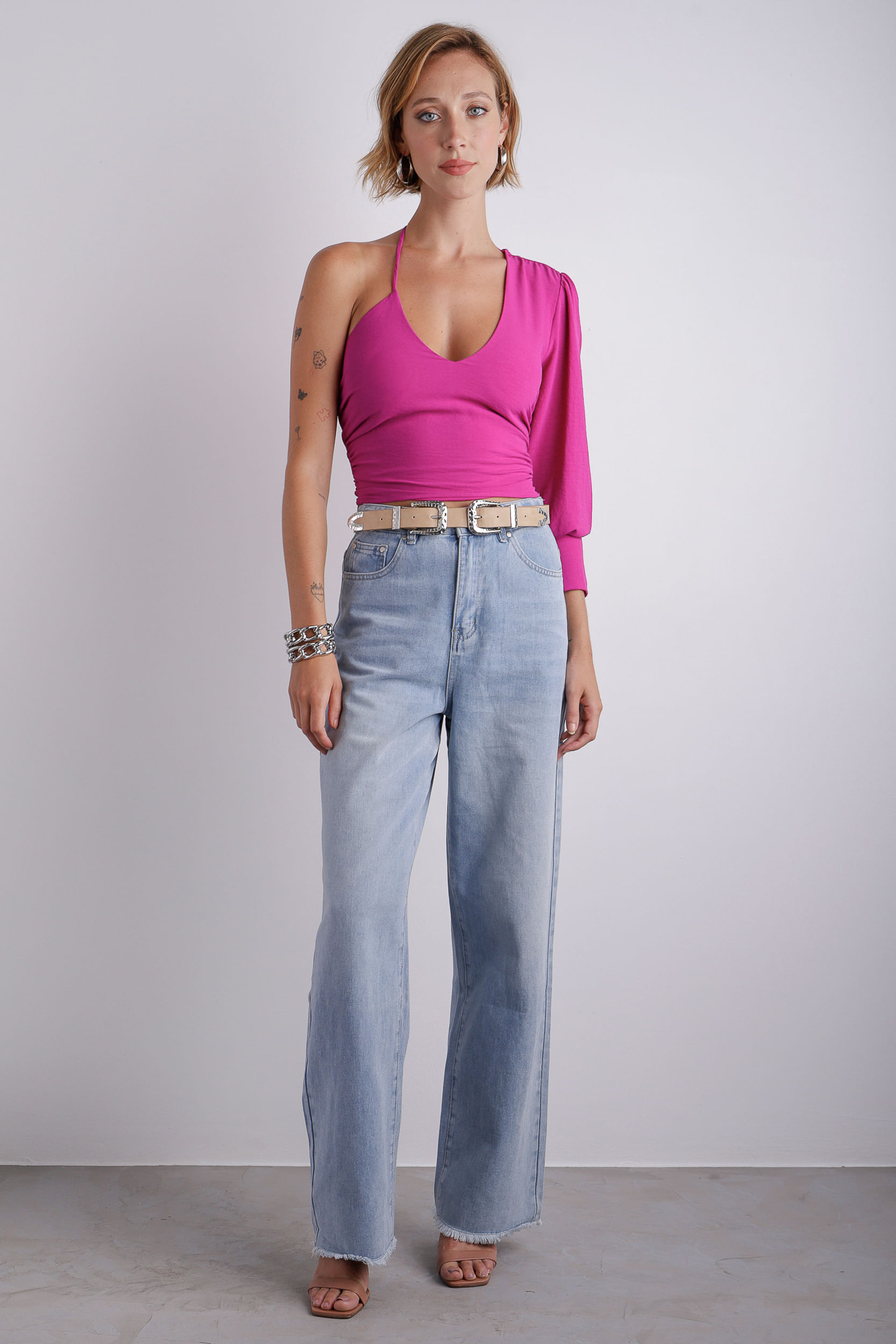 9033933 - Blusa Manga Assimétrica FÚCSIA 9033933 - Blusa Manga Assimétrica FÚCSIA