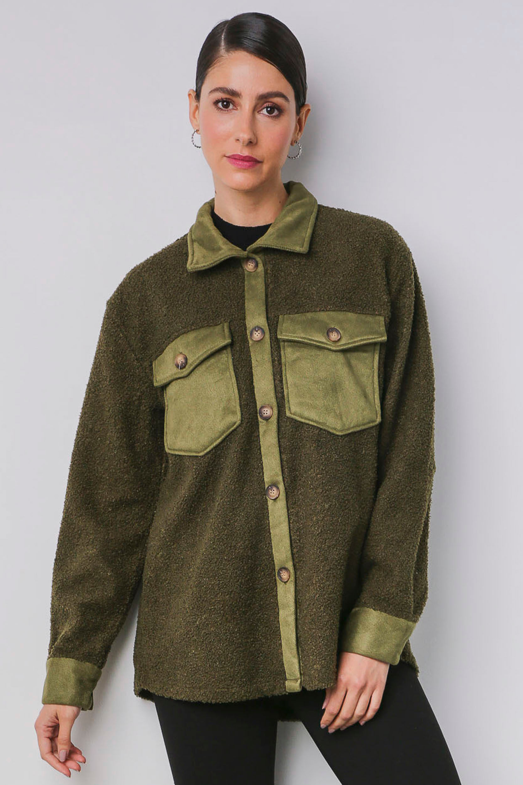 Camisa Oversized Carneirinho VERDE OLIVA