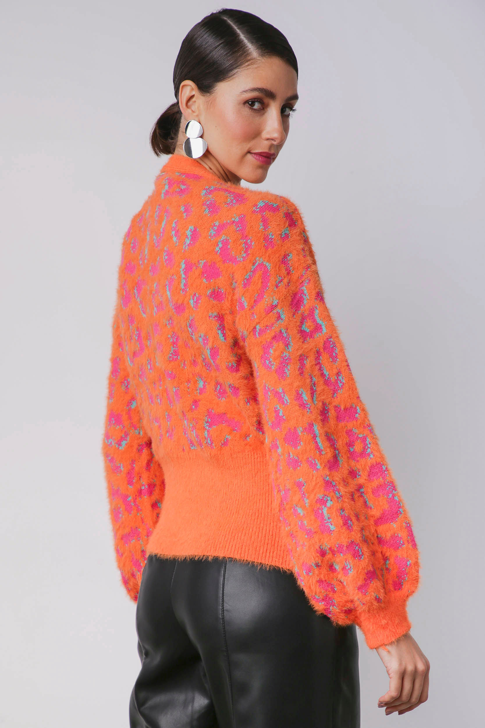 9034302 - Cardigan Tricot Felpudo Onça LARANJA 9034302 - Cardigan Tricot Felpudo Onça LARANJA