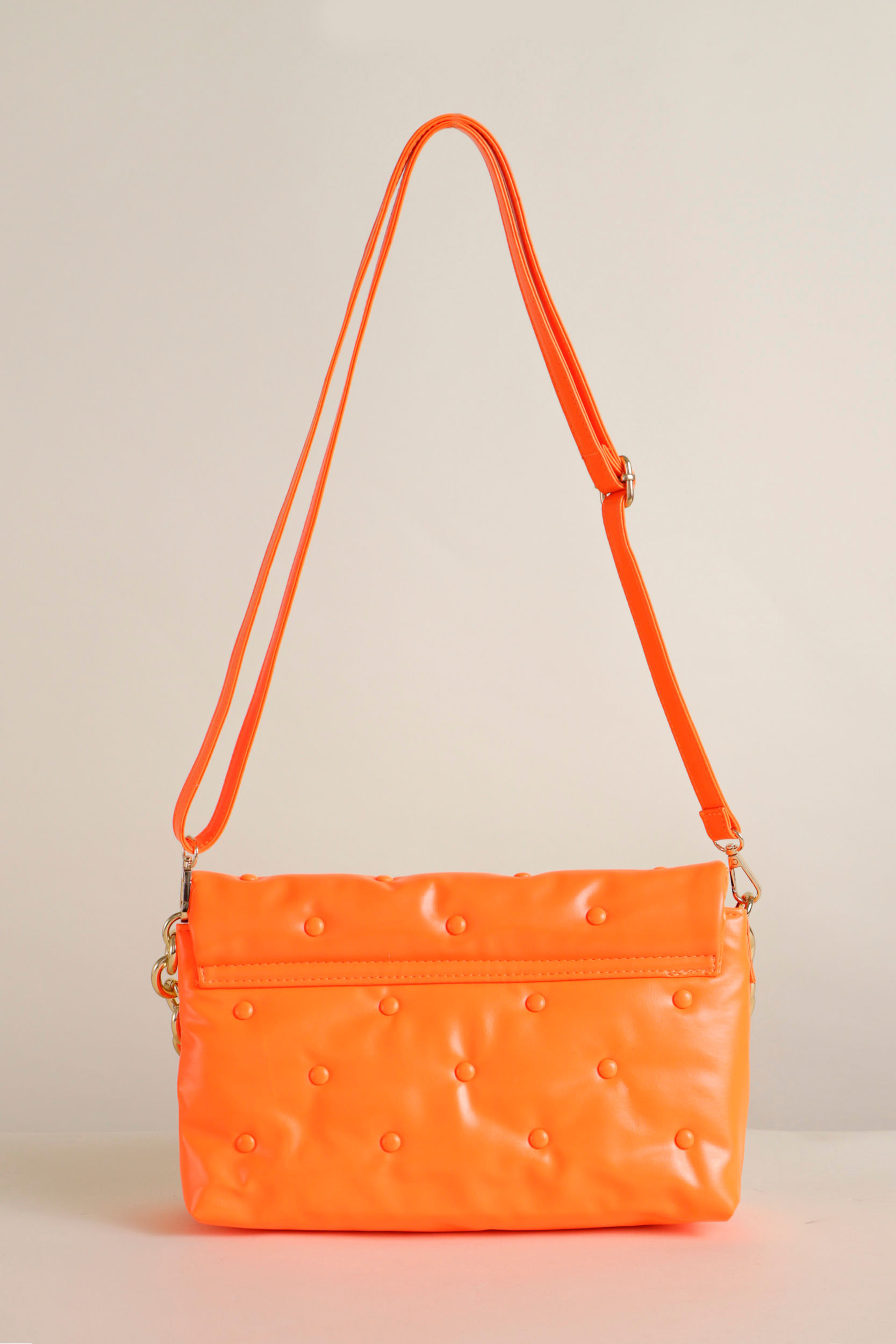 9034071 - Bolsa Ombro Puffer Pu Alça Corrente LARANJA 9034071 - Bolsa Ombro Puffer Pu Alça Corrente LARANJA