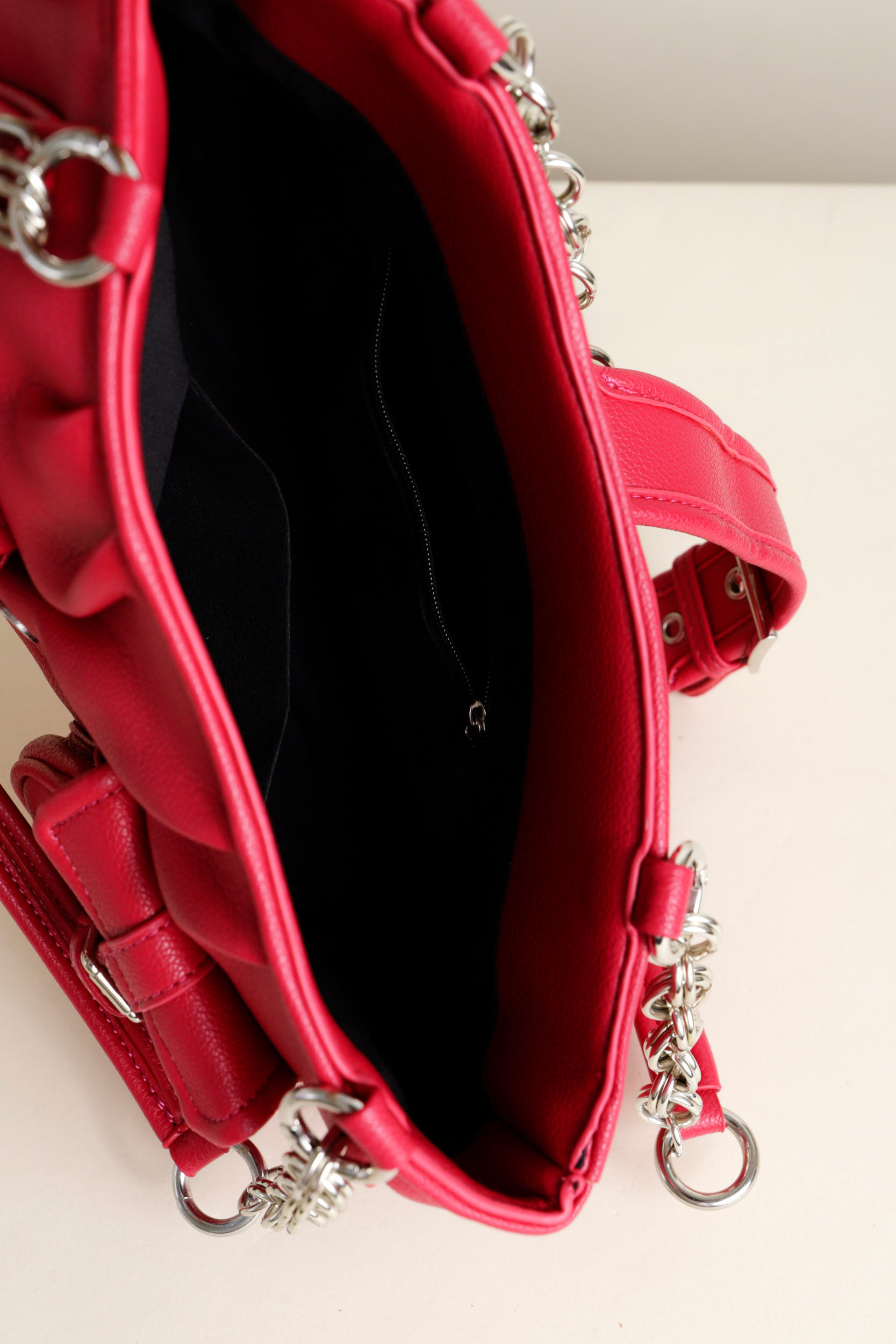 9034058 - Bolsa Tiracolo Com Elos Alças FÚCSIA 9034058 - Bolsa Tiracolo Com Elos Alças FÚCSIA