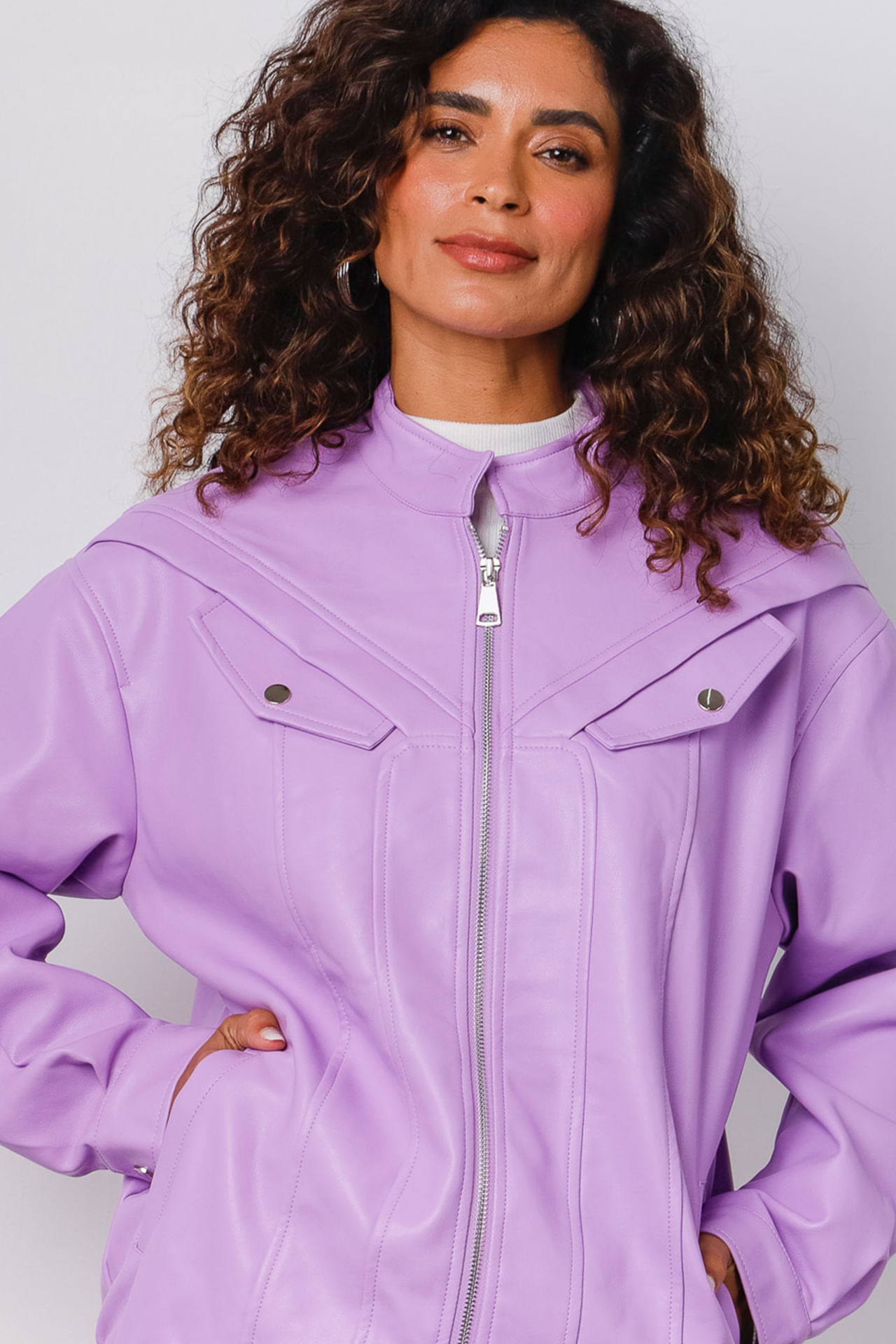 9034110 - Jaqueta Oversized Pu LILAS 9034110 - Jaqueta Oversized Pu LILAS