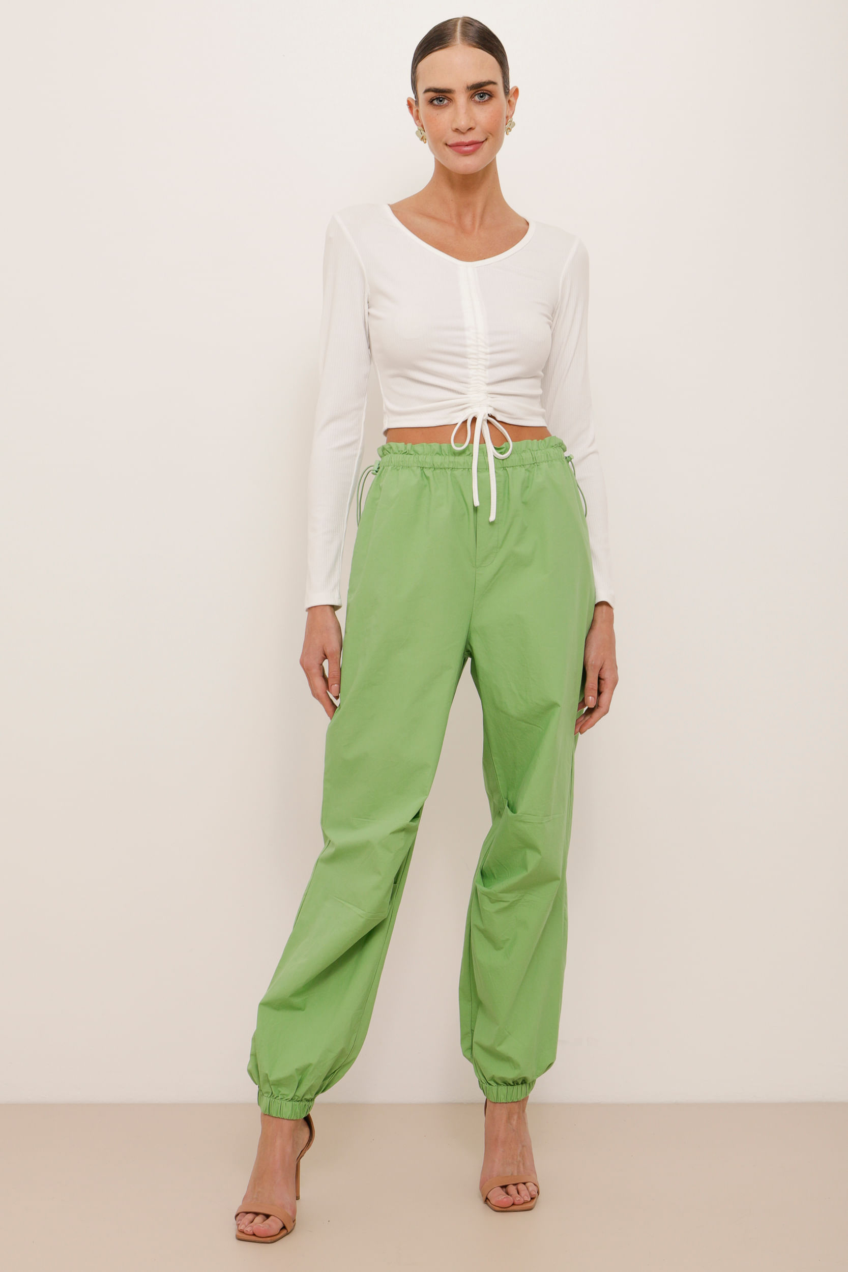 9034247 - Calça Parachute Tactel VERDE 