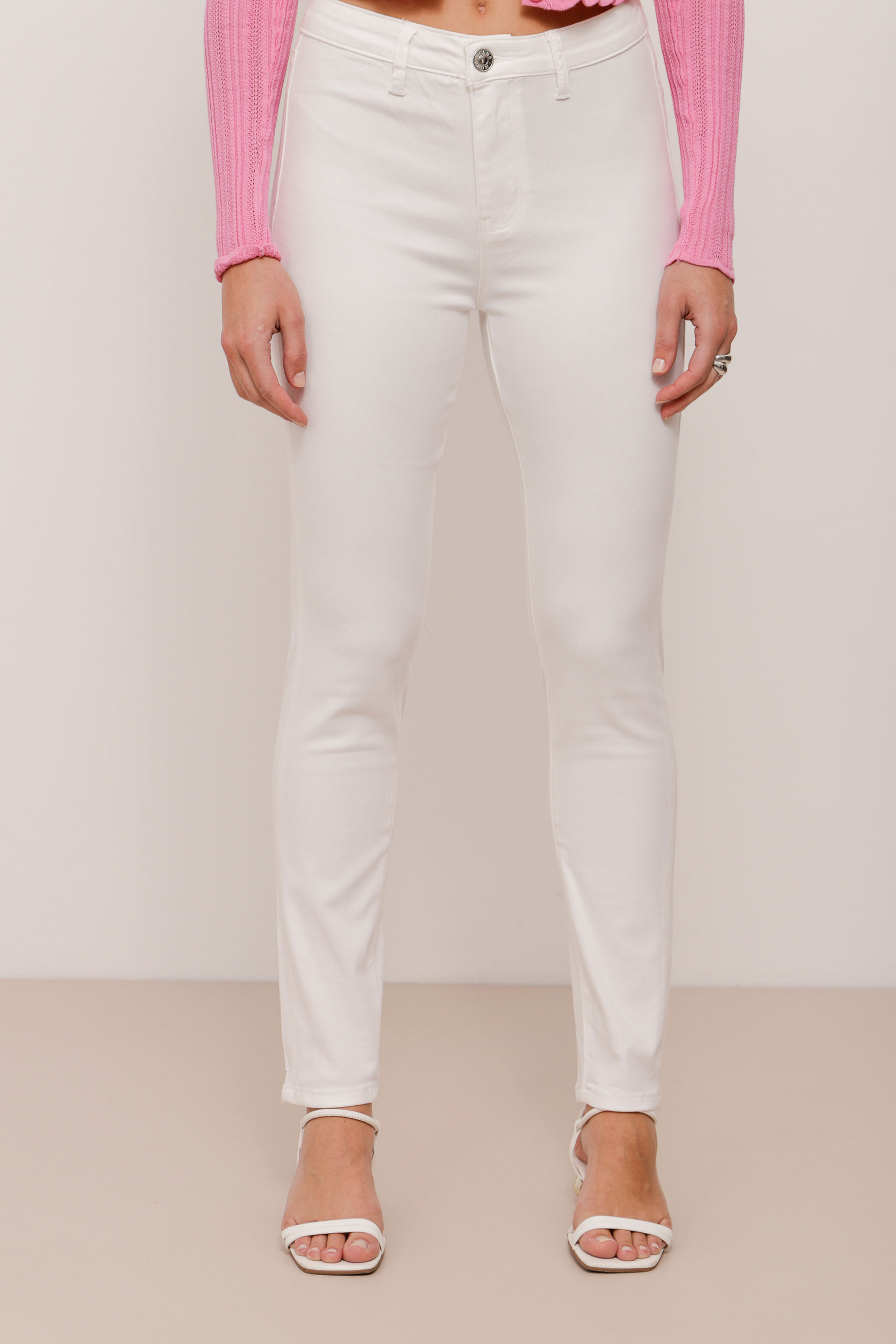 9034340 - Calça Sarja Skinny Basic Comfy OFF-WHITE