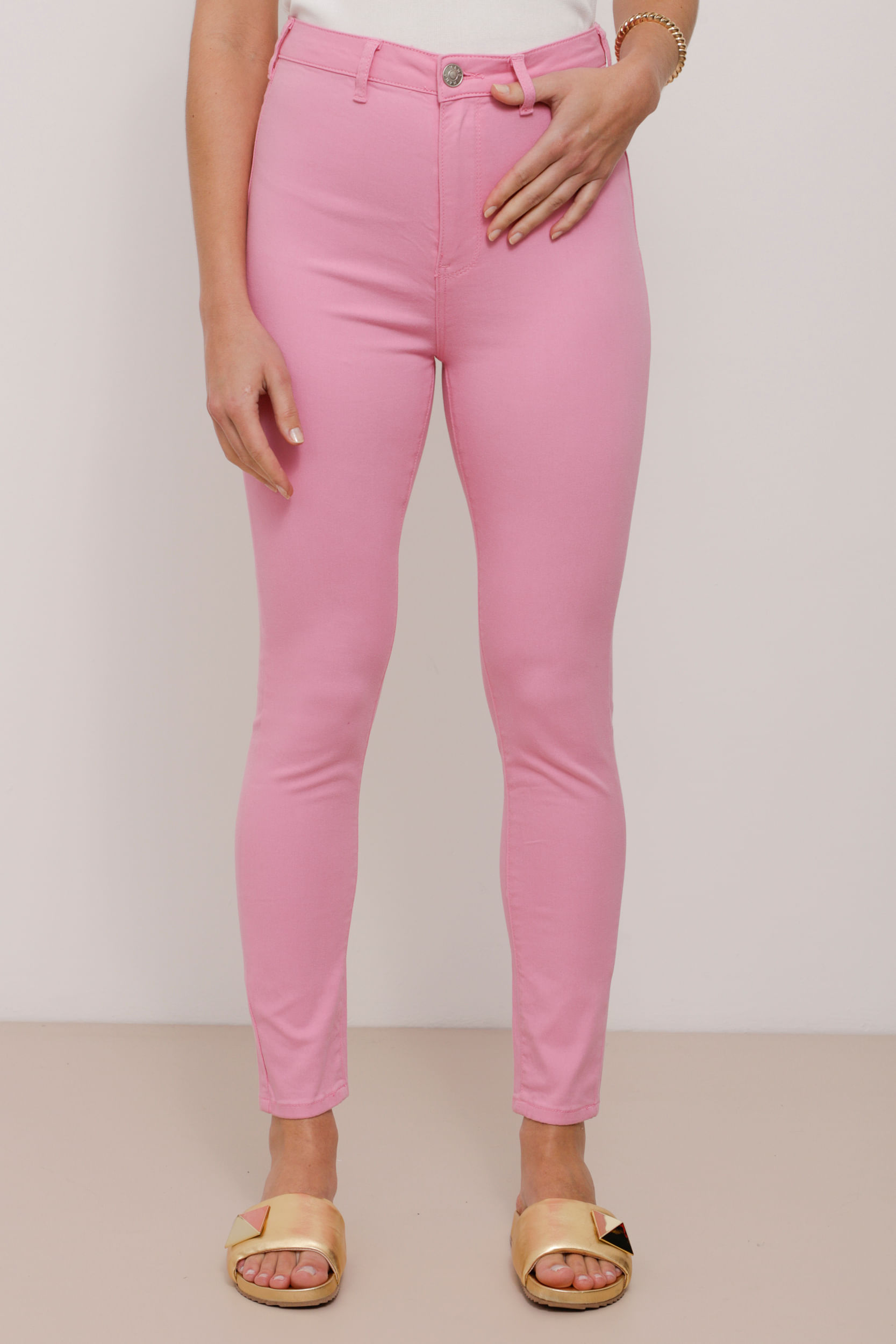 9033773 - Calça Sarja Skinny Basic                ROSA