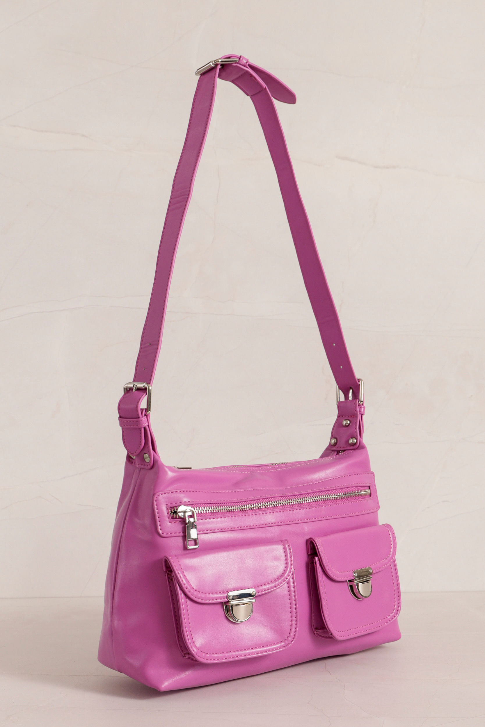 9034313 - Bolsa Ombros Com Bolsos ROXO 9034313 - Bolsa Ombros Com Bolsos ROXO