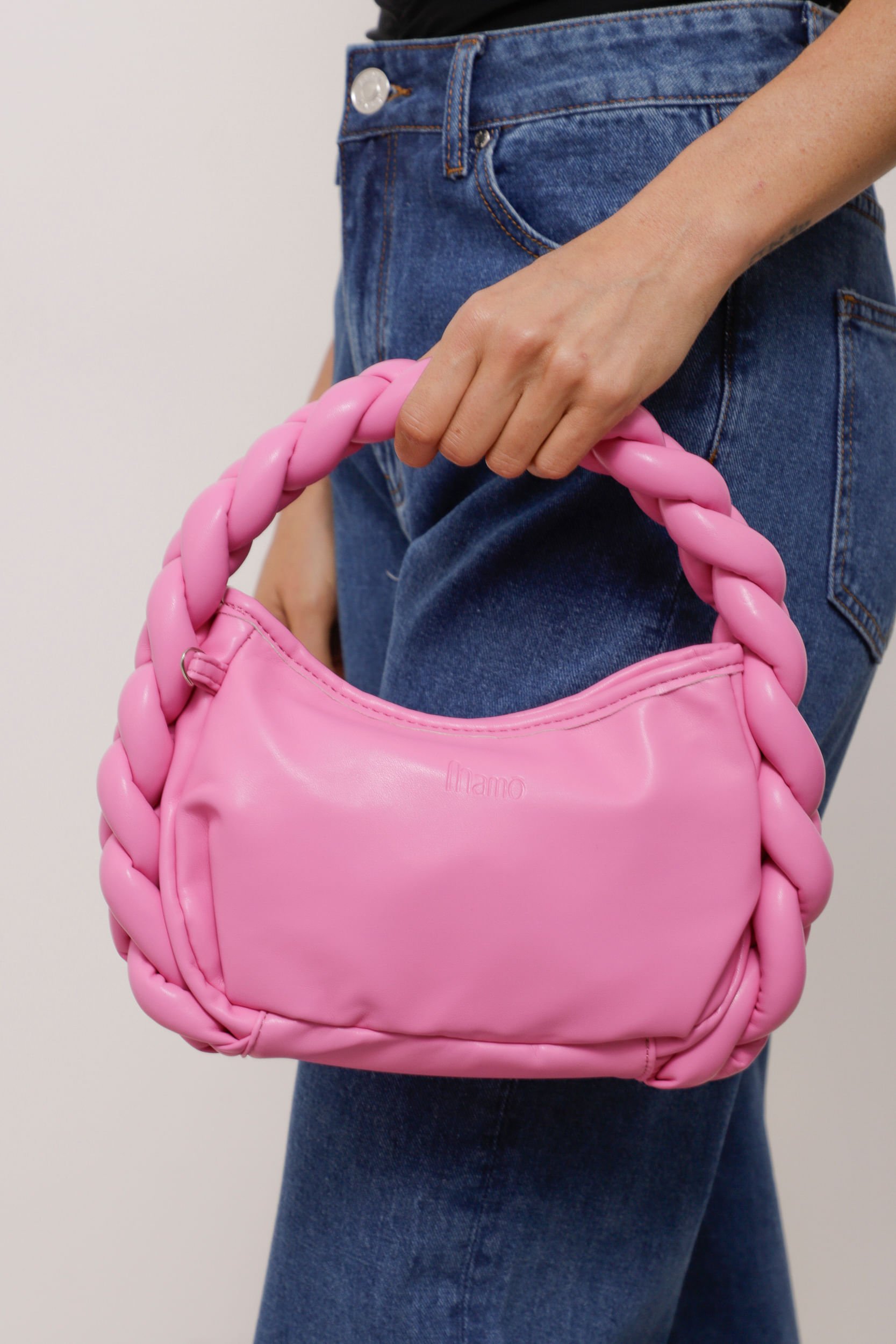 9033502 - Bolsa Trança Transversal   PINK