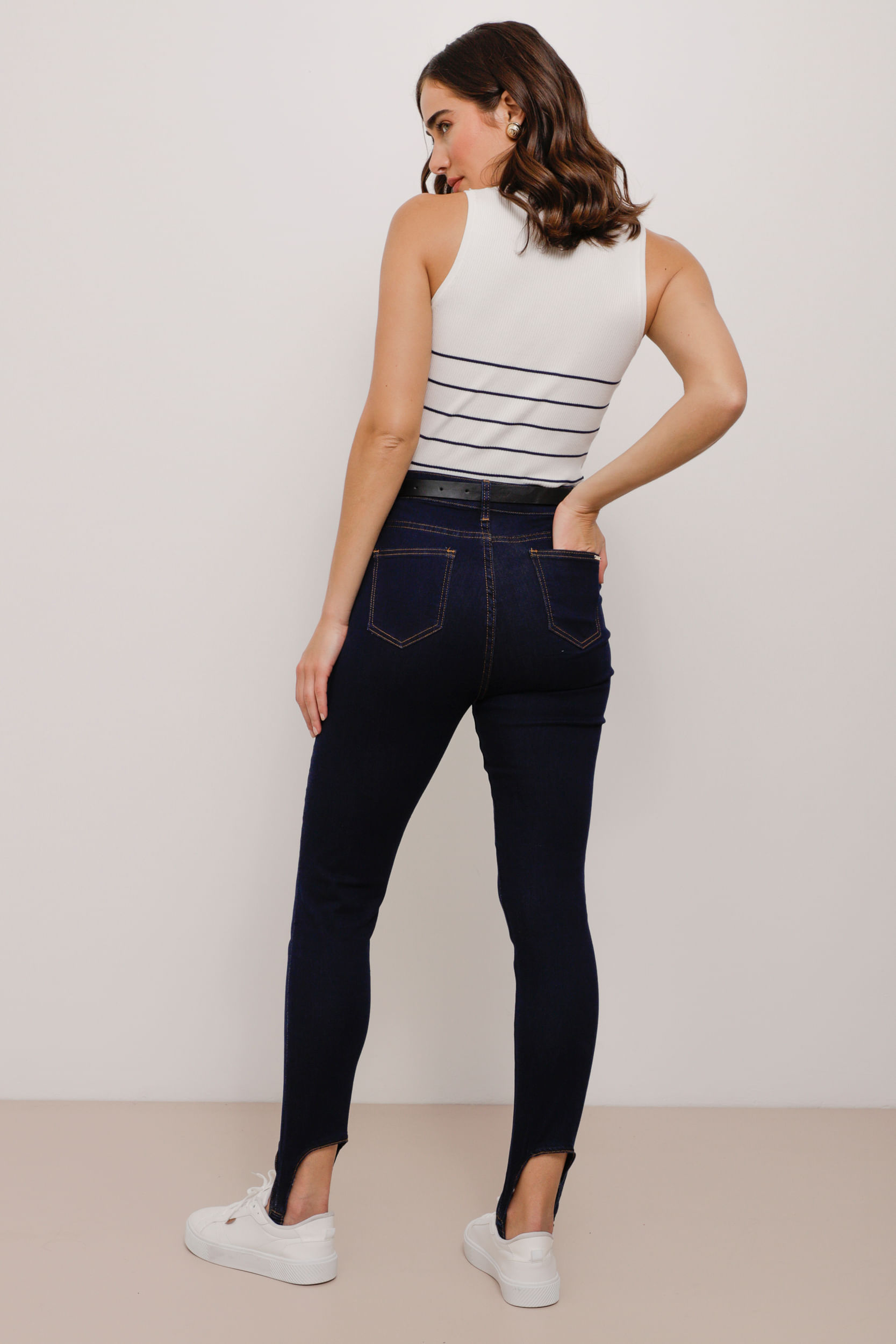 9034395 - Calça Jeans Skinny Com Pezinho AZUL 9034395 - Calça Jeans Skinny Com Pezinho AZUL