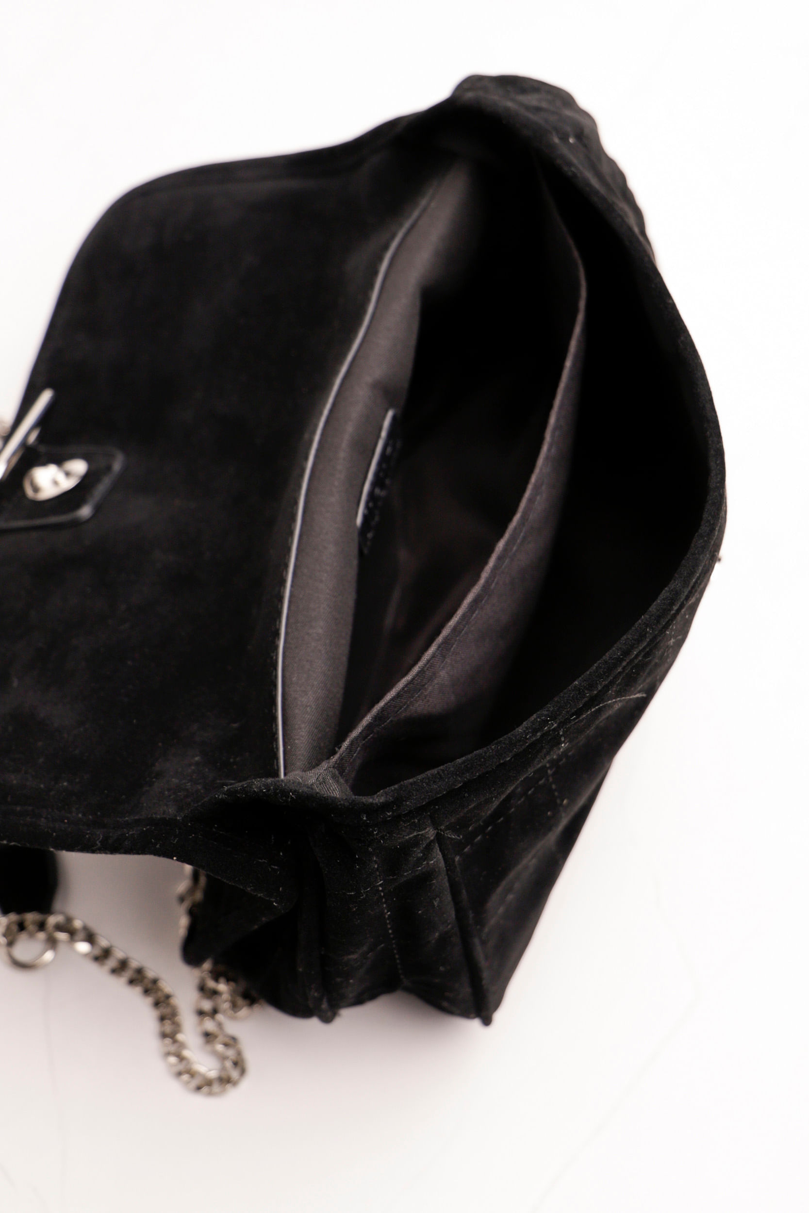 9034347 - Bolsa Suede Pespontos PRETO 9034347 - Bolsa Suede Pespontos PRETO