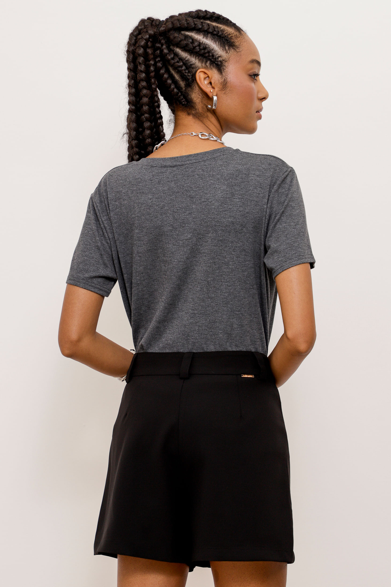 9032902 - Camiseta Basic Decote V MESCLA
