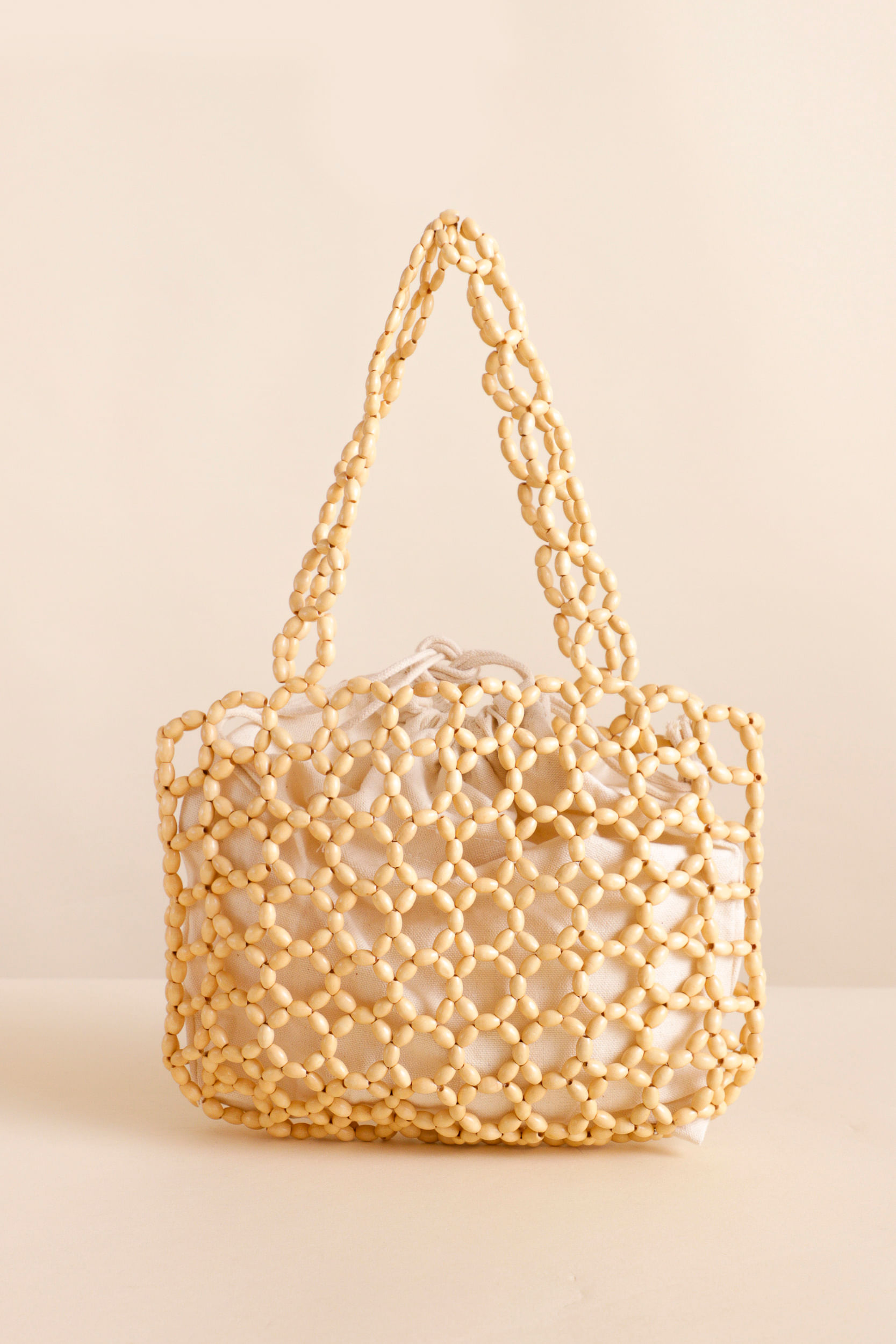 9033522 - Bolsa Miçanga Tote  NATURAL