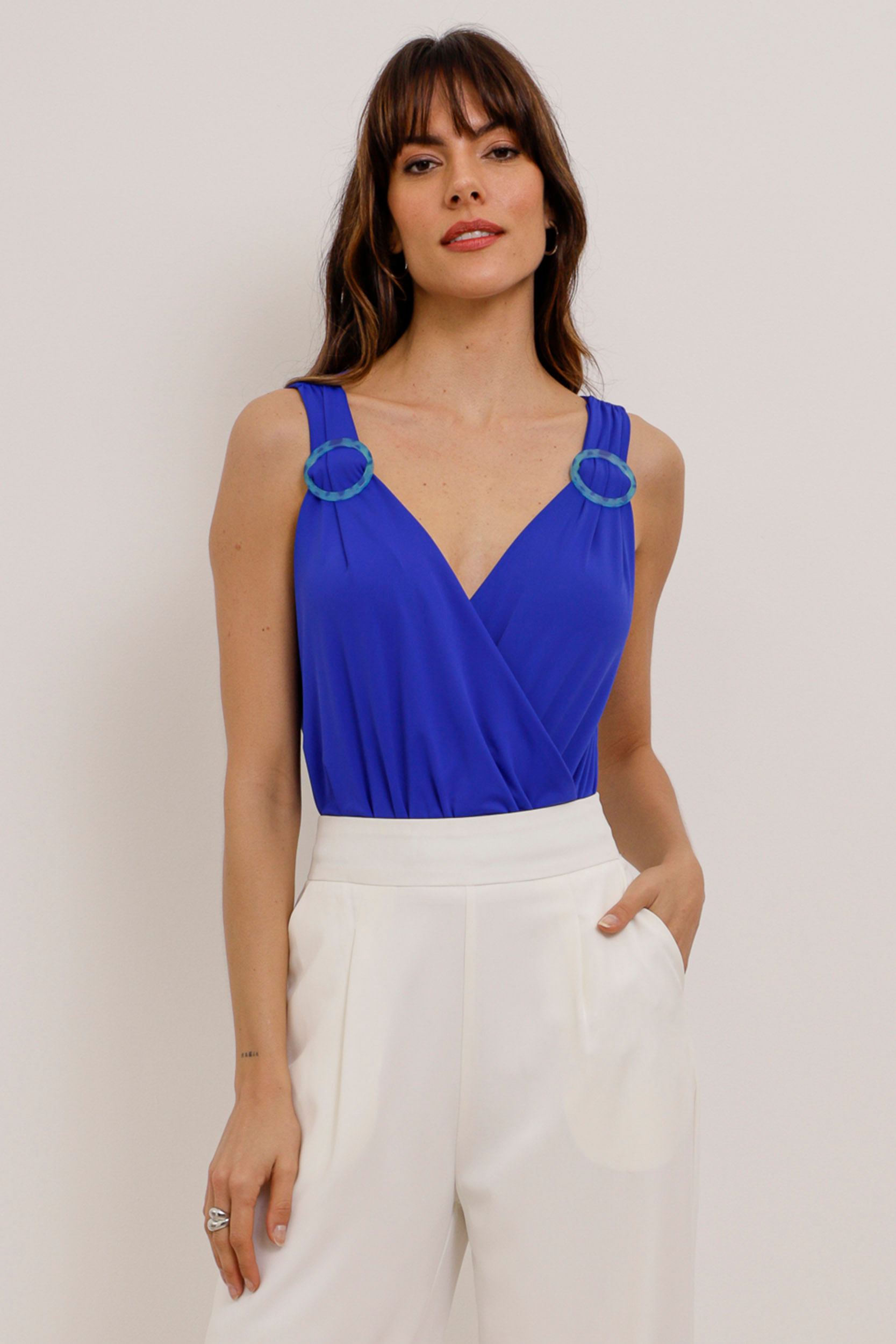 Body Jersey Transpassado AZUL