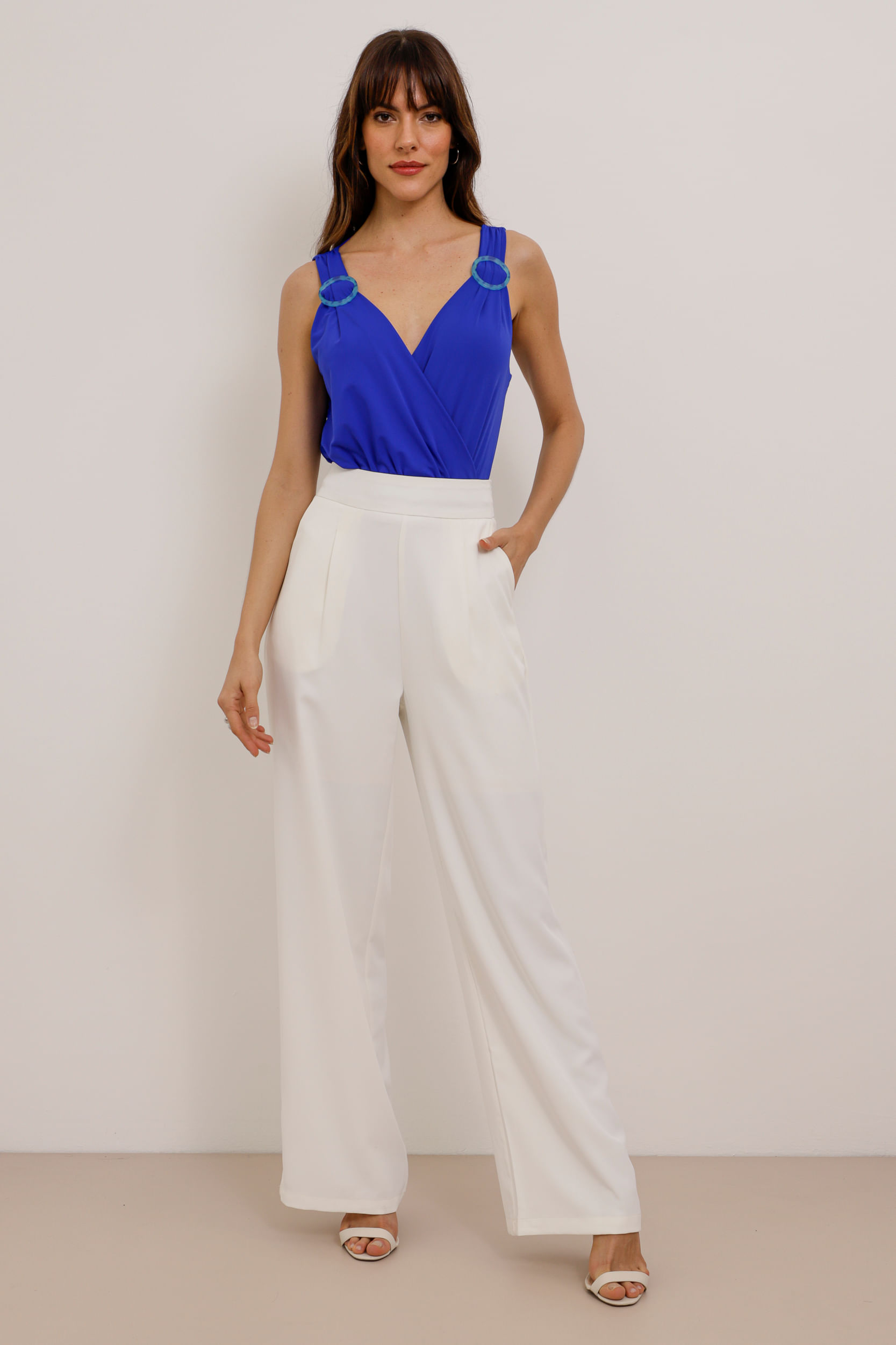 Body Jersey Transpassado AZUL