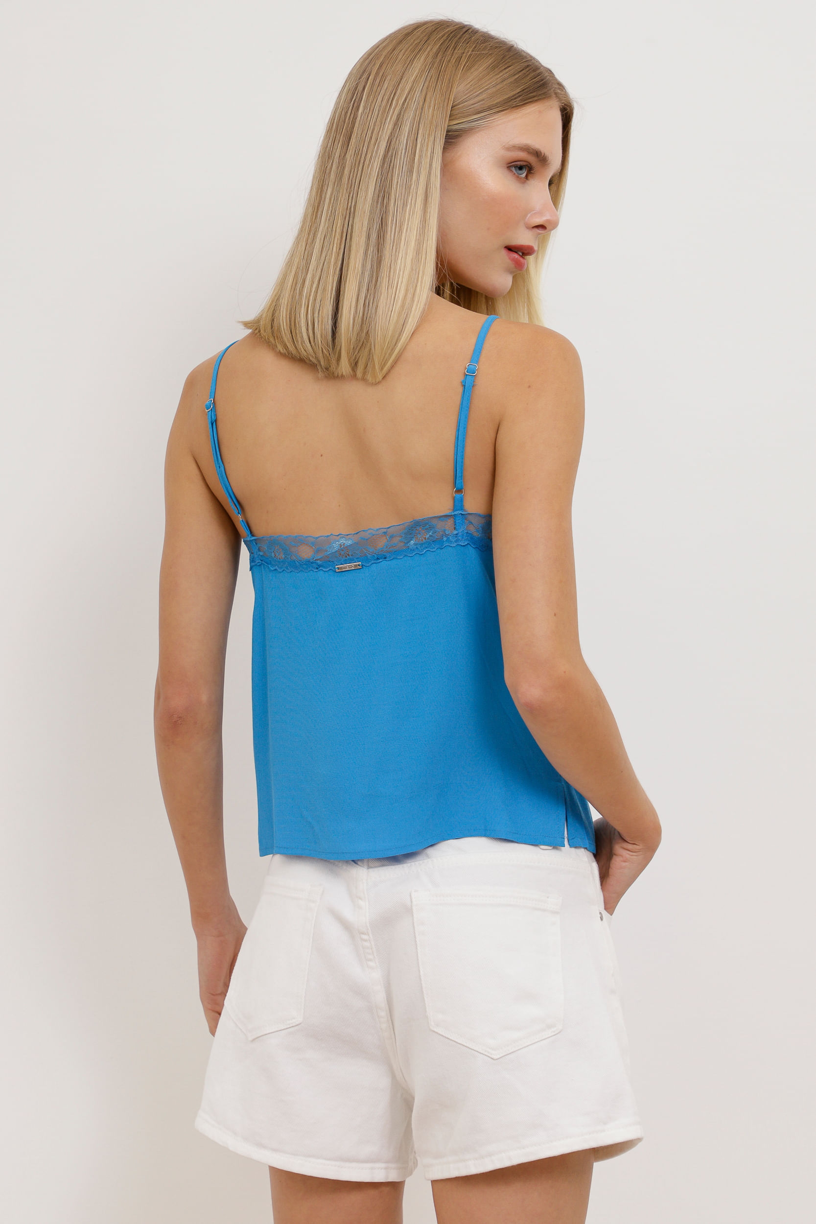 Regata Alcinha Lingerie Color AZUL Regata Alcinha Lingerie Color AZUL