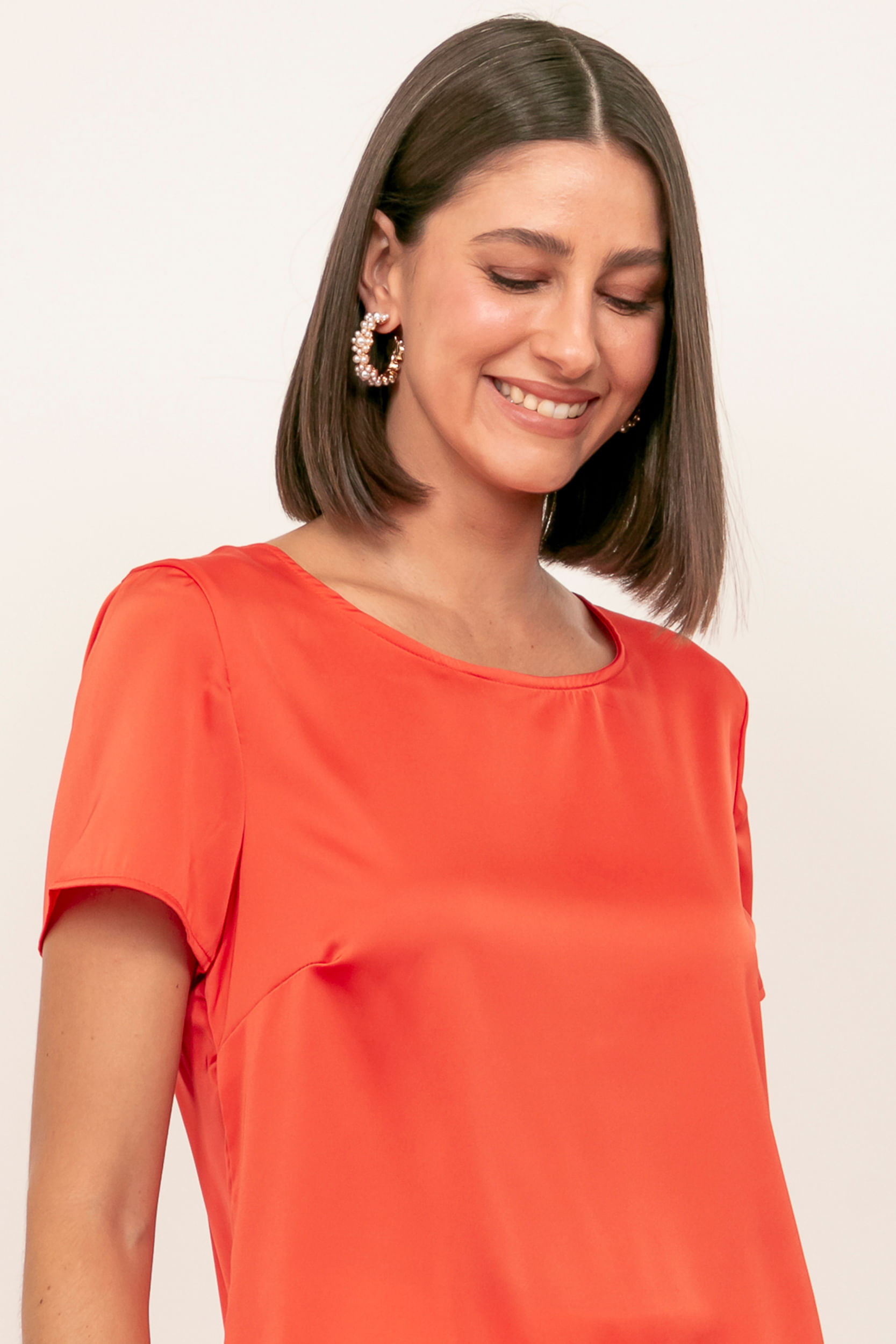 9034670 - Blusa Basic Sedinha LARANJA 9034670 - Blusa Basic Sedinha LARANJA
