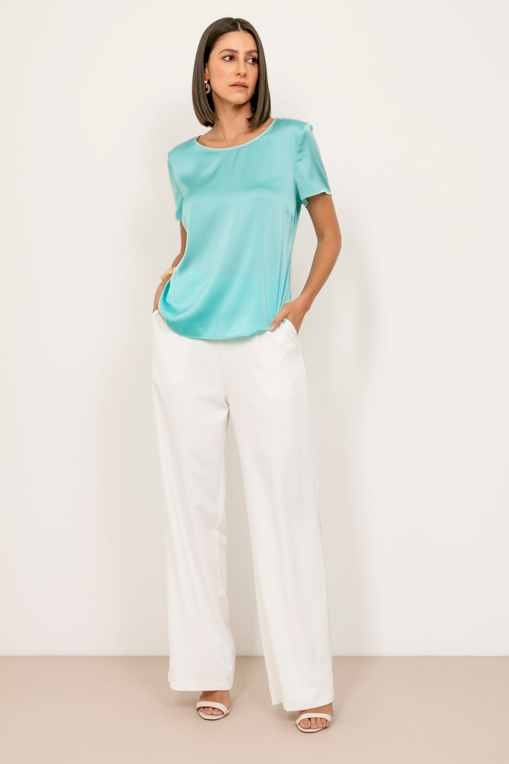 9034670 - Blusa Basic Sedinha VERDE 9034670 - Blusa Basic Sedinha VERDE