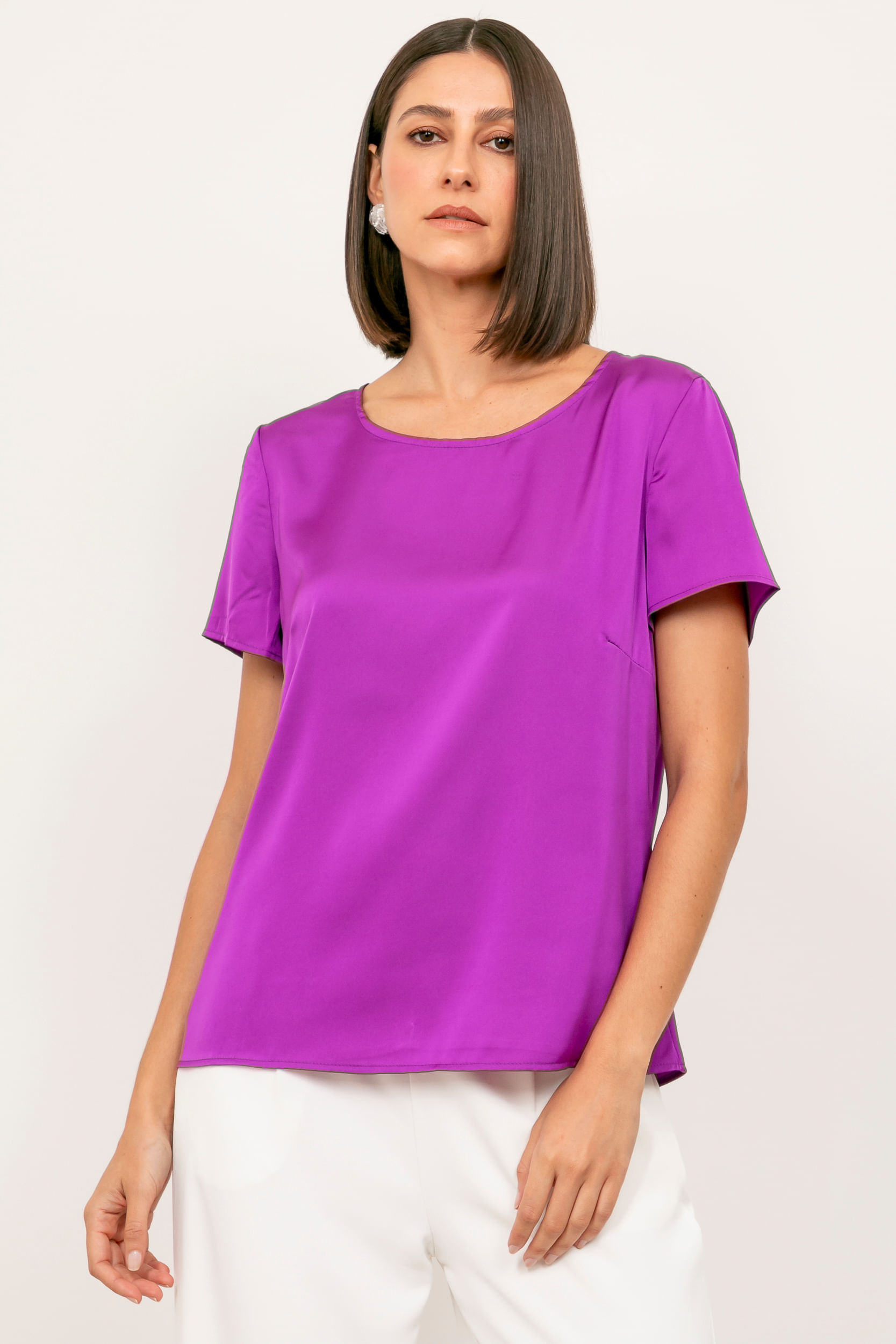 9034670 - Blusa Basic Sedinha  ROXO 