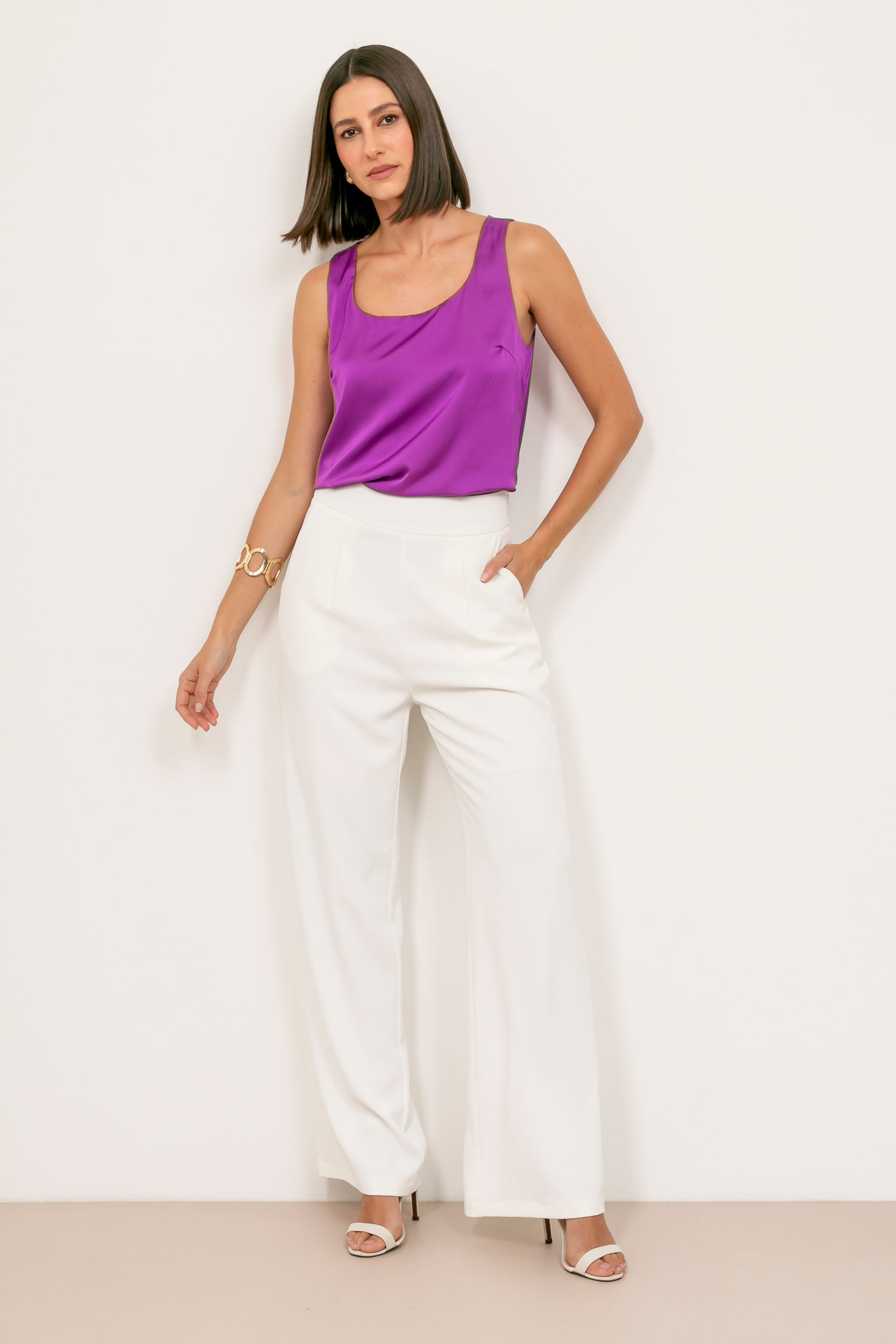 Regata Basic Alça Larga ROXO Regata Basic Alça Larga ROXO