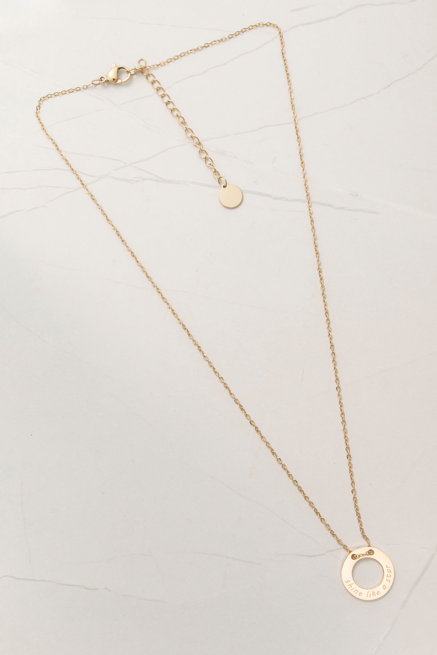 9034479 - Colar Com Pingente Circular DOURADO 9034479 - Colar Com Pingente Circular DOURADO