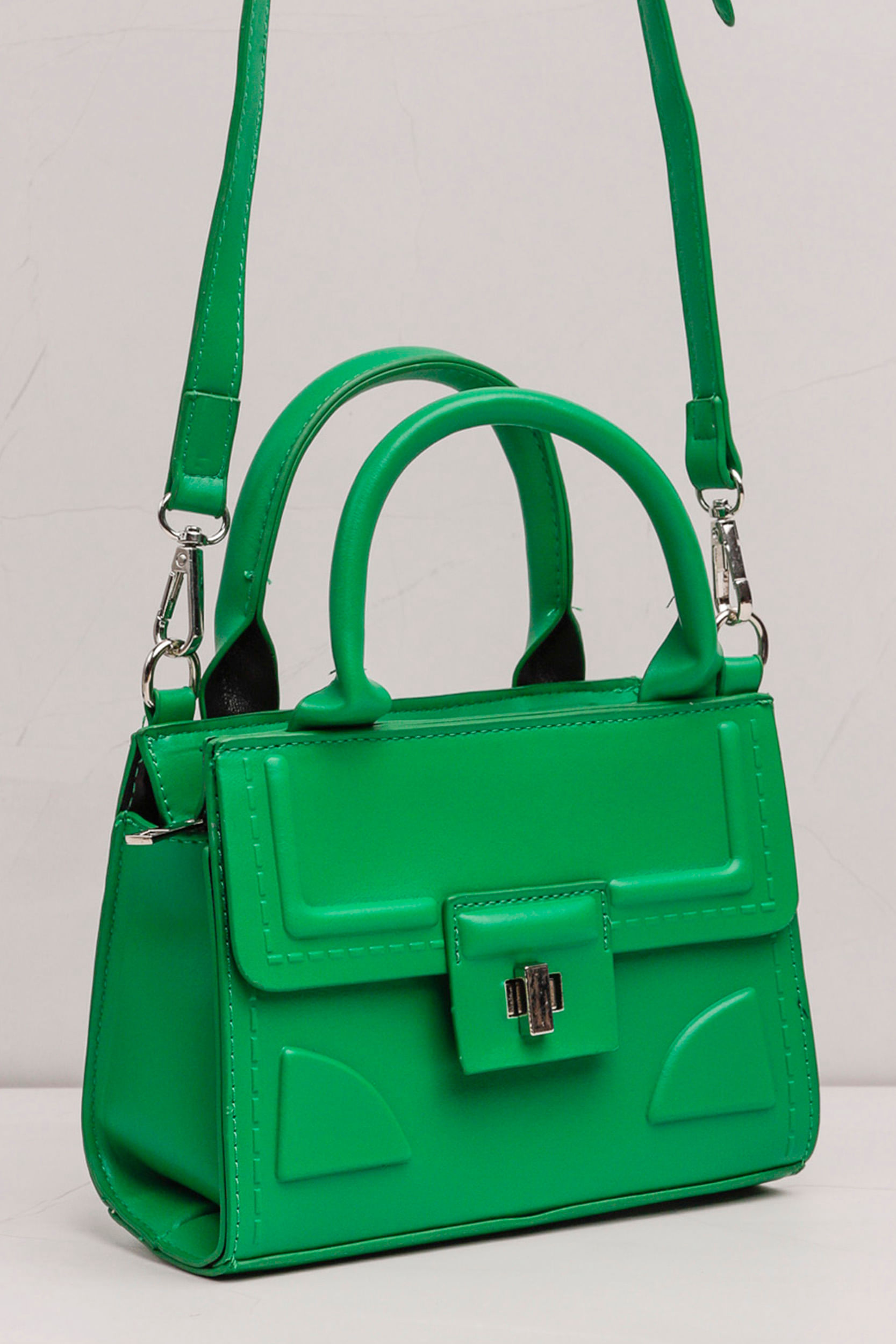9034550 - Bolsa Detalhe Pesponto Crossbody  VERDE 