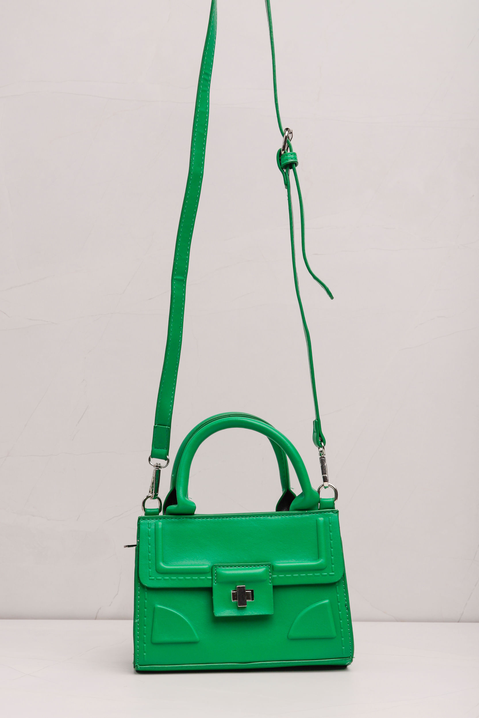 9034550 - Bolsa Detalhe Pesponto Crossbody  VERDE 